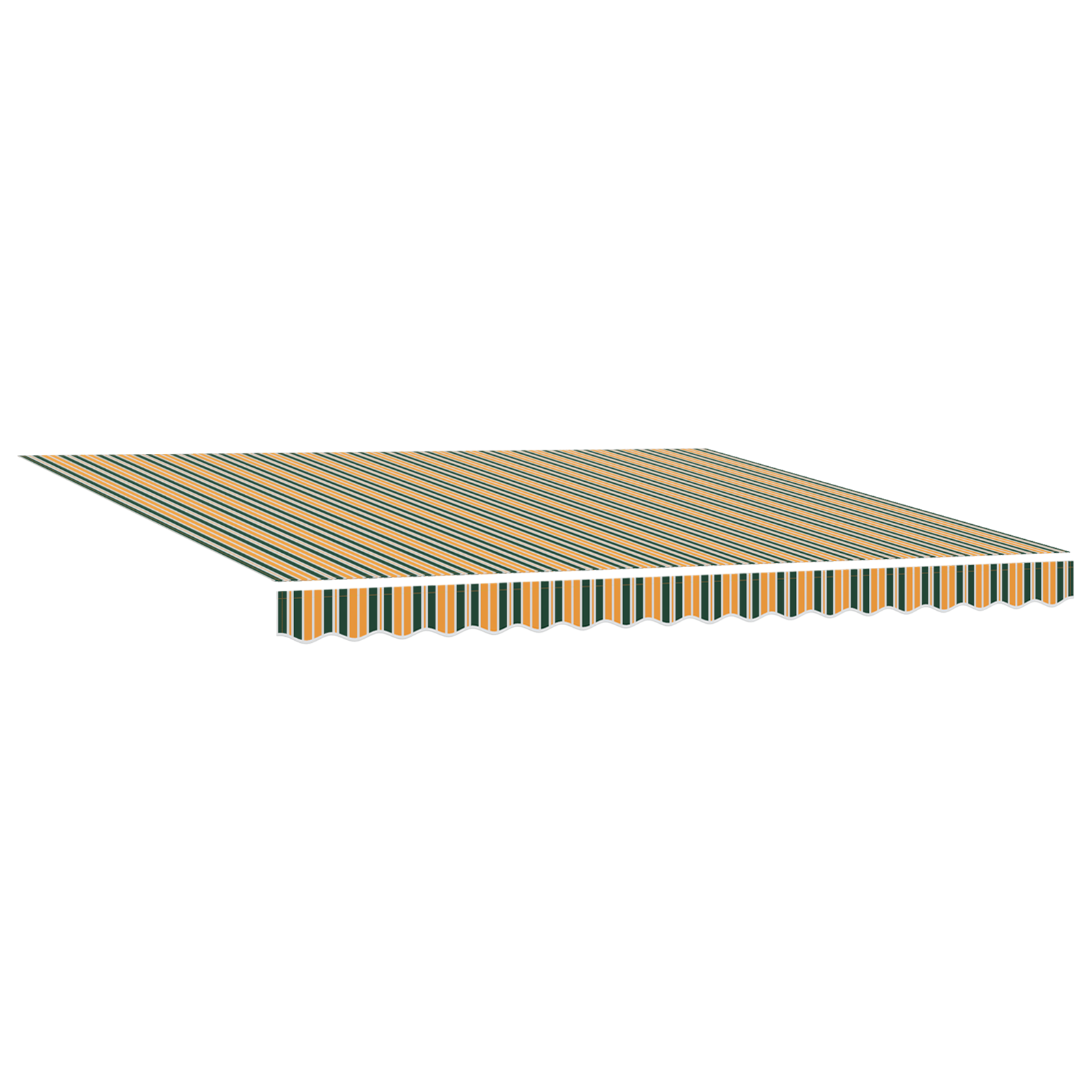 Awning Replacement Fabric for 4x3 m Frame Green and Yellow - Image 2