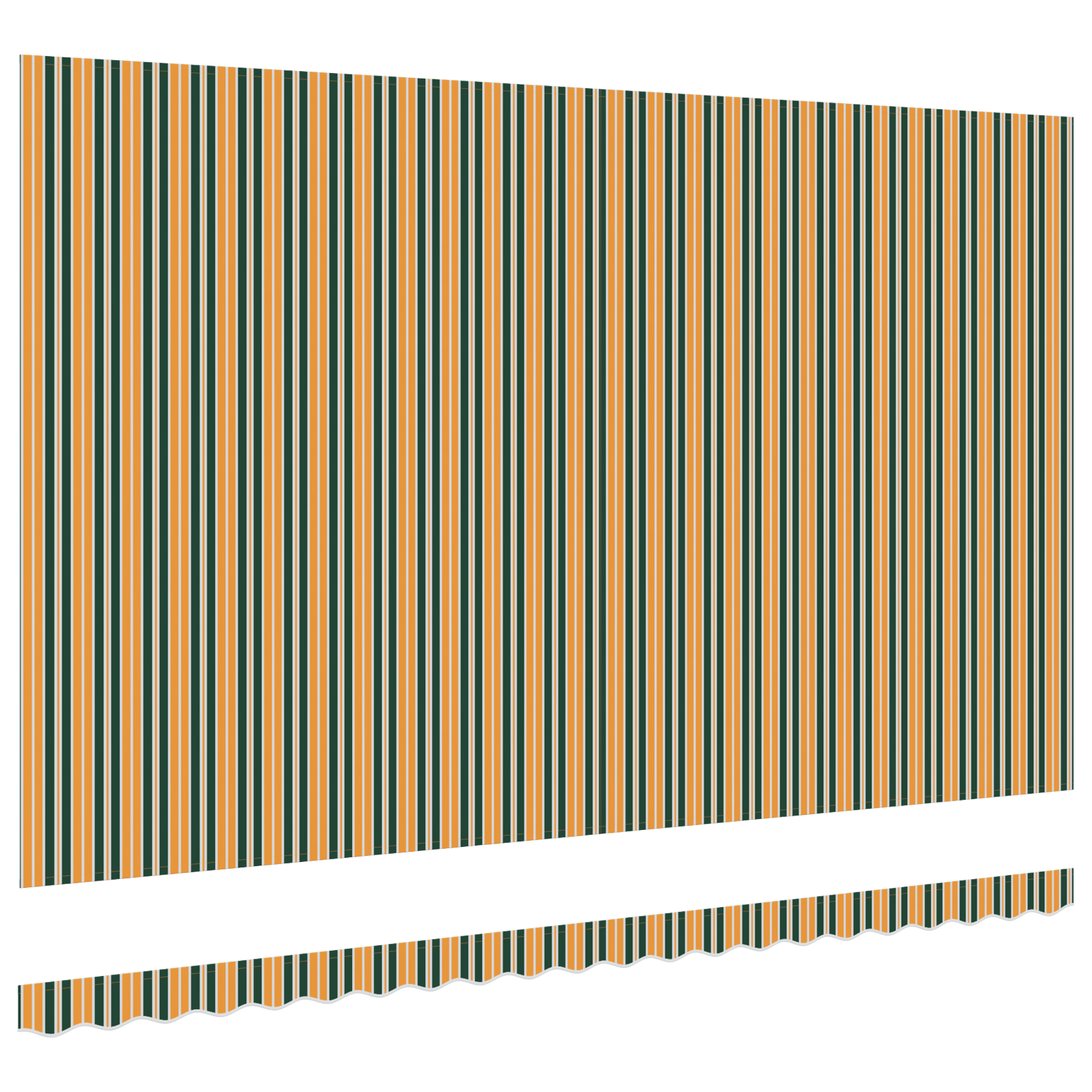 Awning Replacement Fabric for 5x3 m Frame Green and Yellow - Image 4