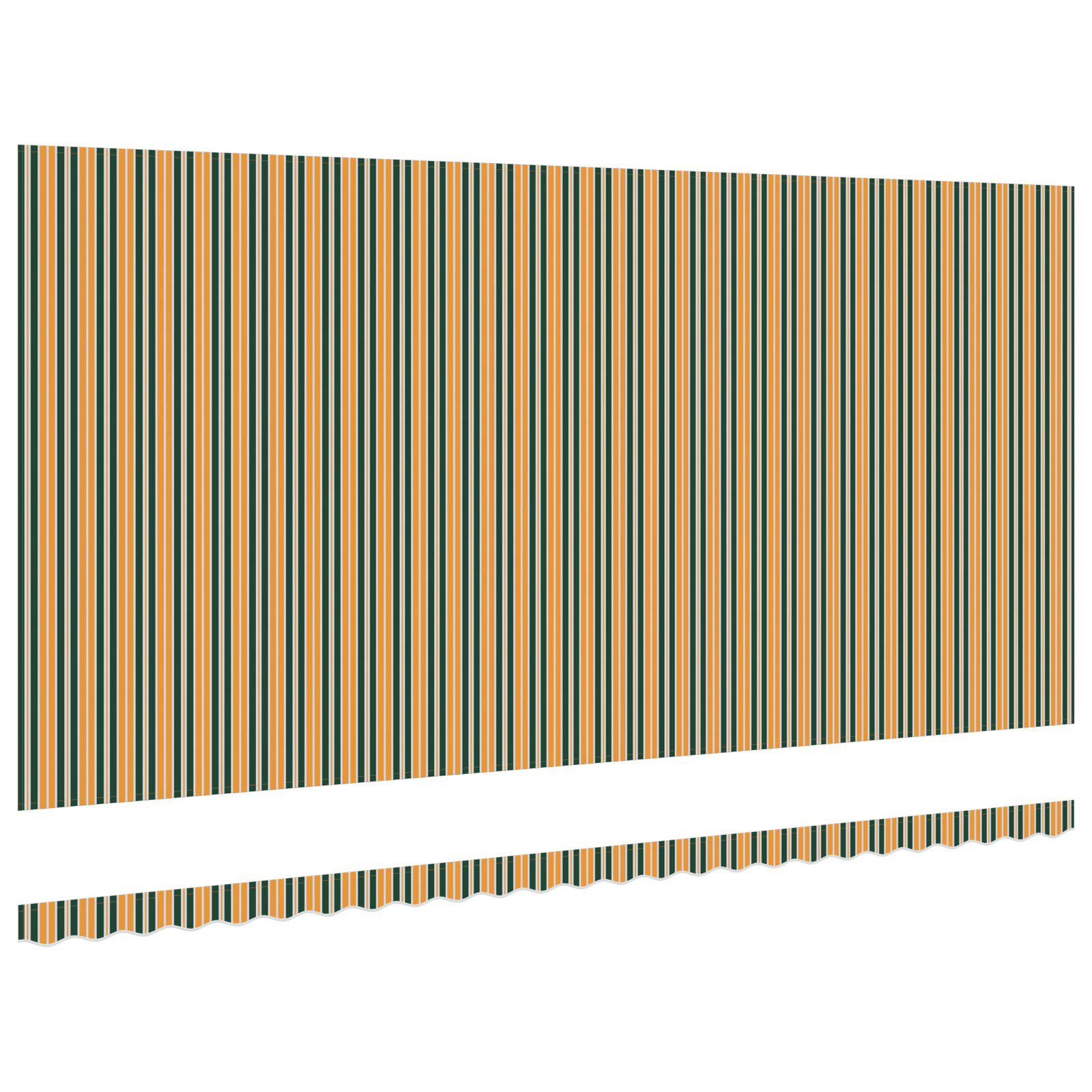 Awning Replacement Fabric for 6x3 m Frame Green and Yellow - Image 4