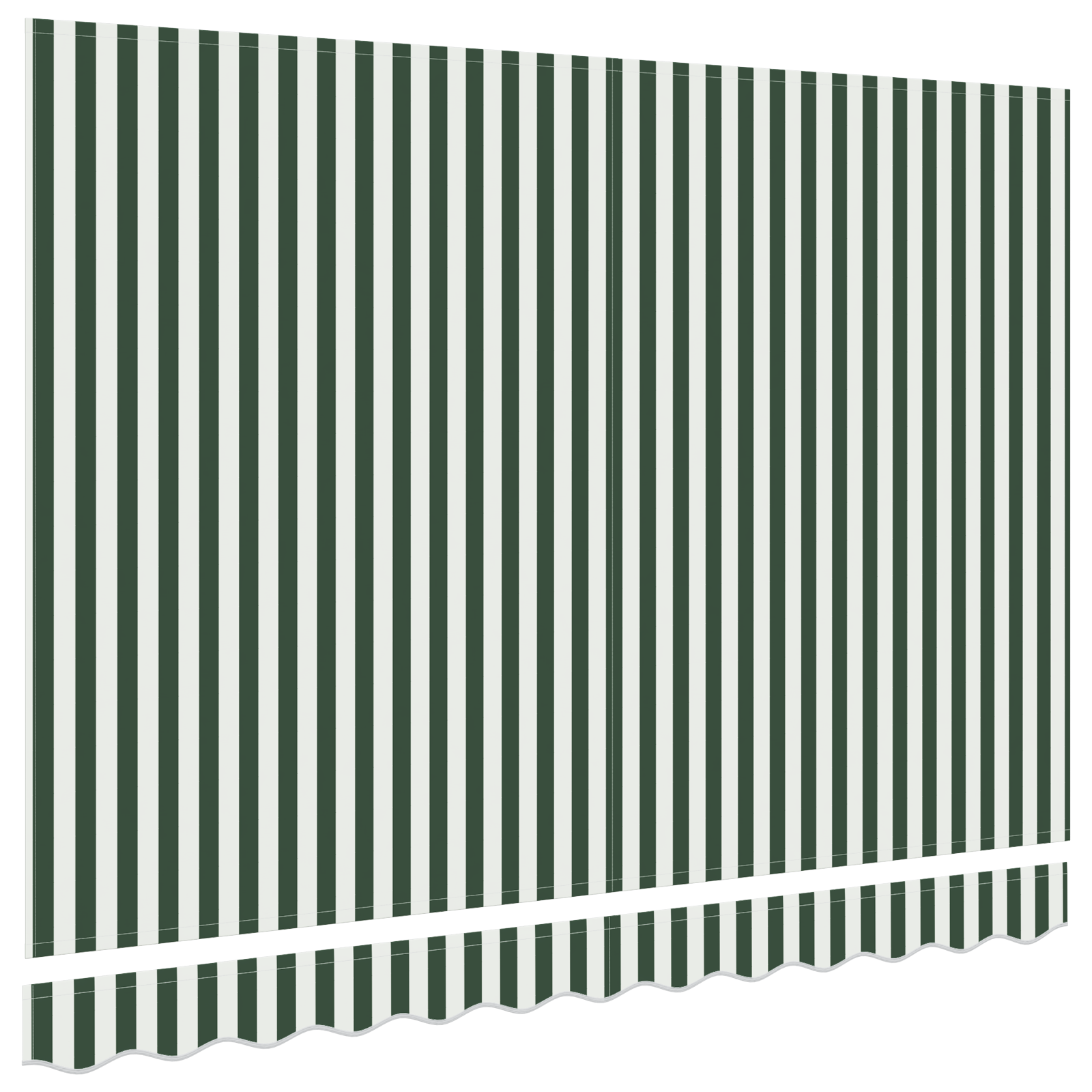 Awning Replacement Fabric for 3.5x2 m Frame Green and White - Image 4