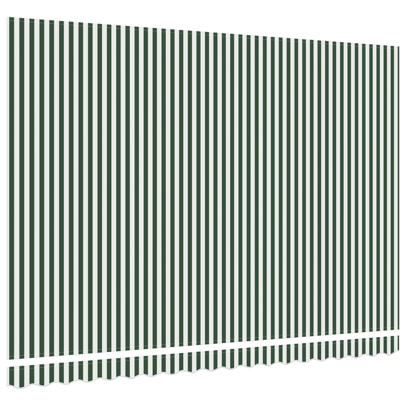 Awning Replacement Fabric for 4.5x3.5 m Frame Green and White - Image 4