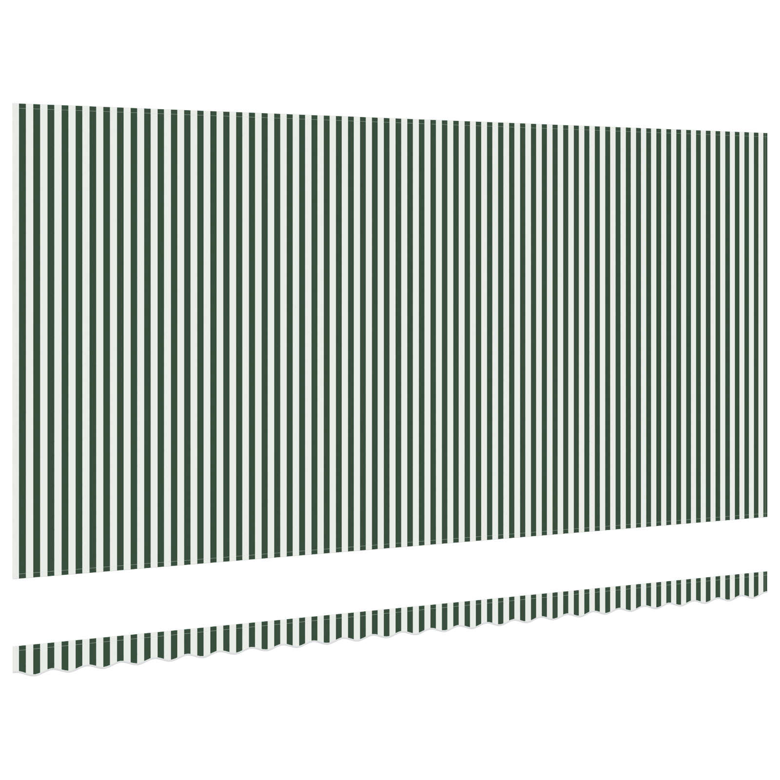 Awning Replacement Fabric for 6x3 m Frame Green and White - Image 4