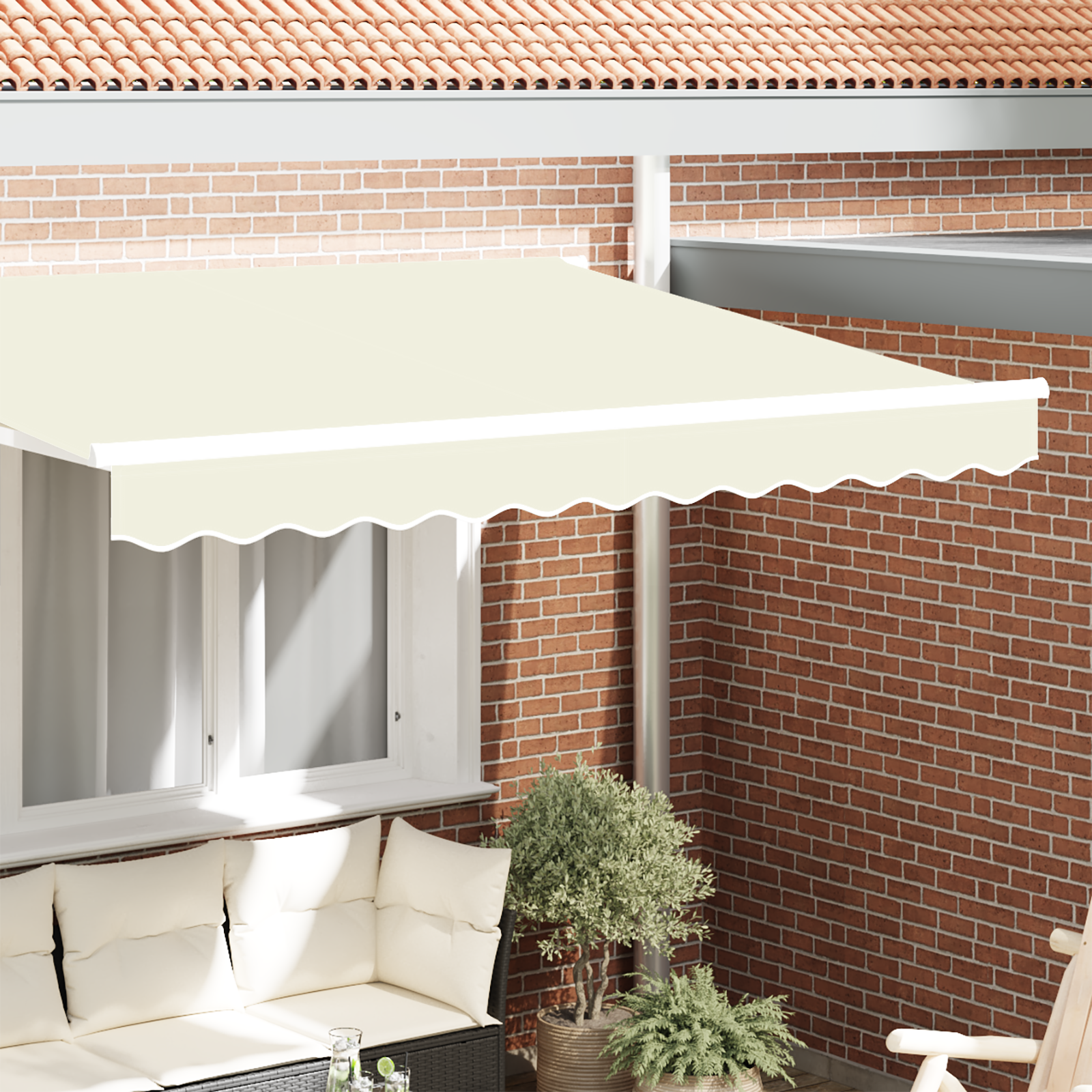 Awning Valance for 2.5 m Frame Cream 2.3x0.2 m