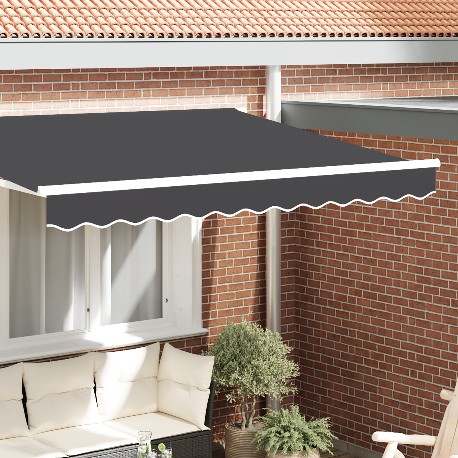 Awning Valance for 2.5 m Frame Anthracite 2.3x0.2 m