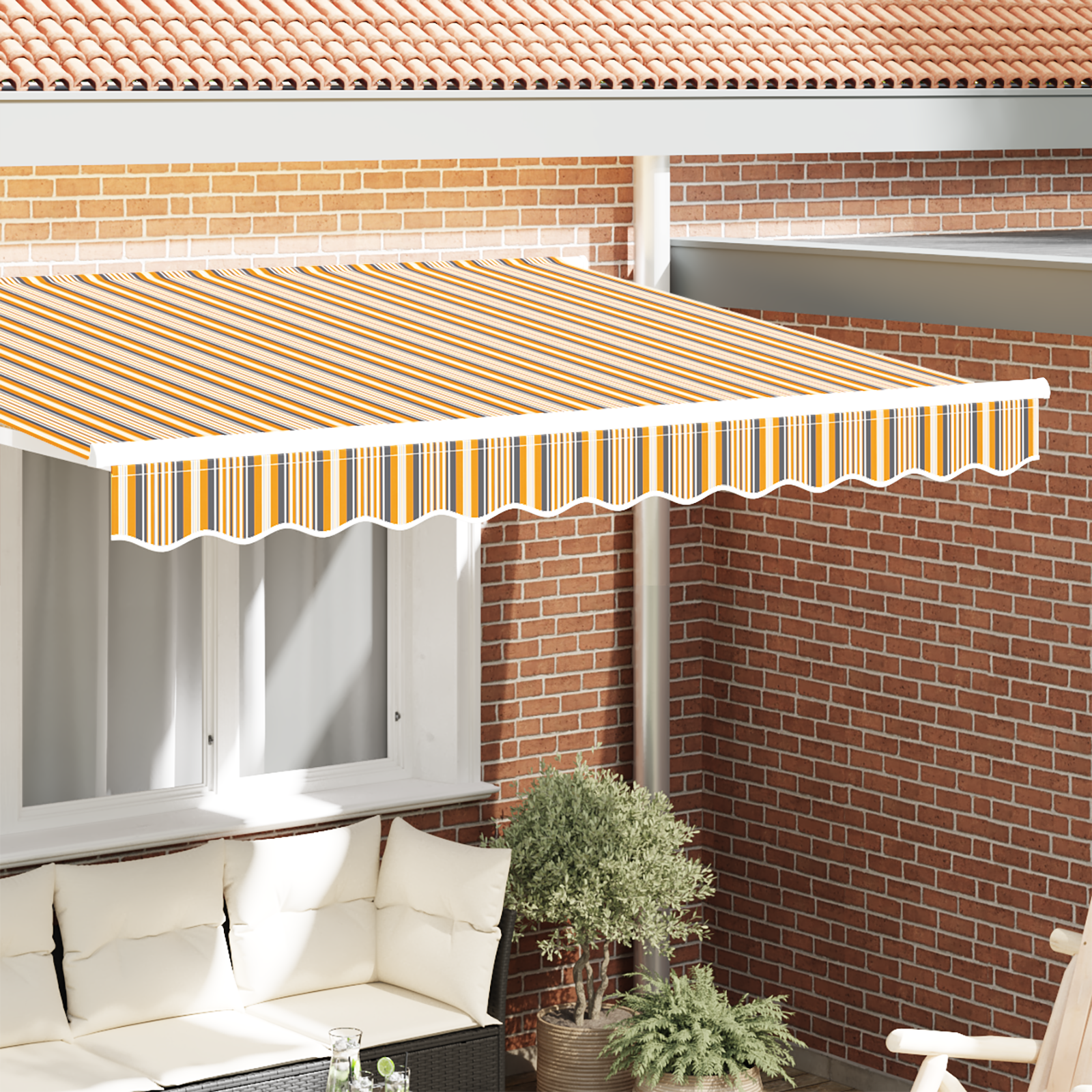 Awning Valance for 2.5 m Frame Multicolour 2.3x0.2 m