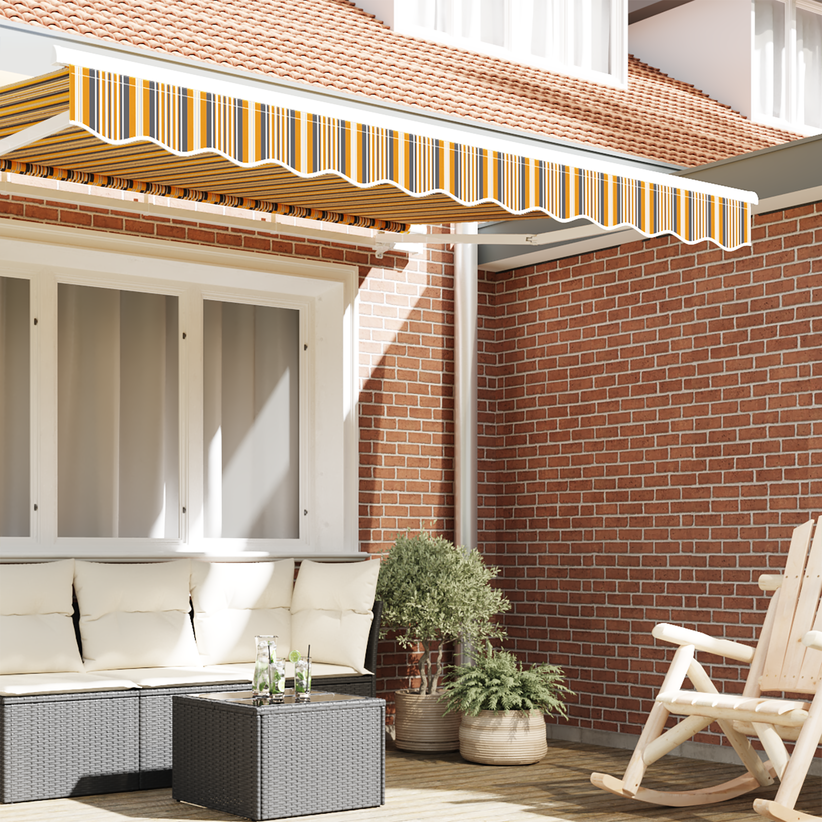 Awning Valance for 2.5 m Frame Multicolour 2.3x0.2 m - Image 3