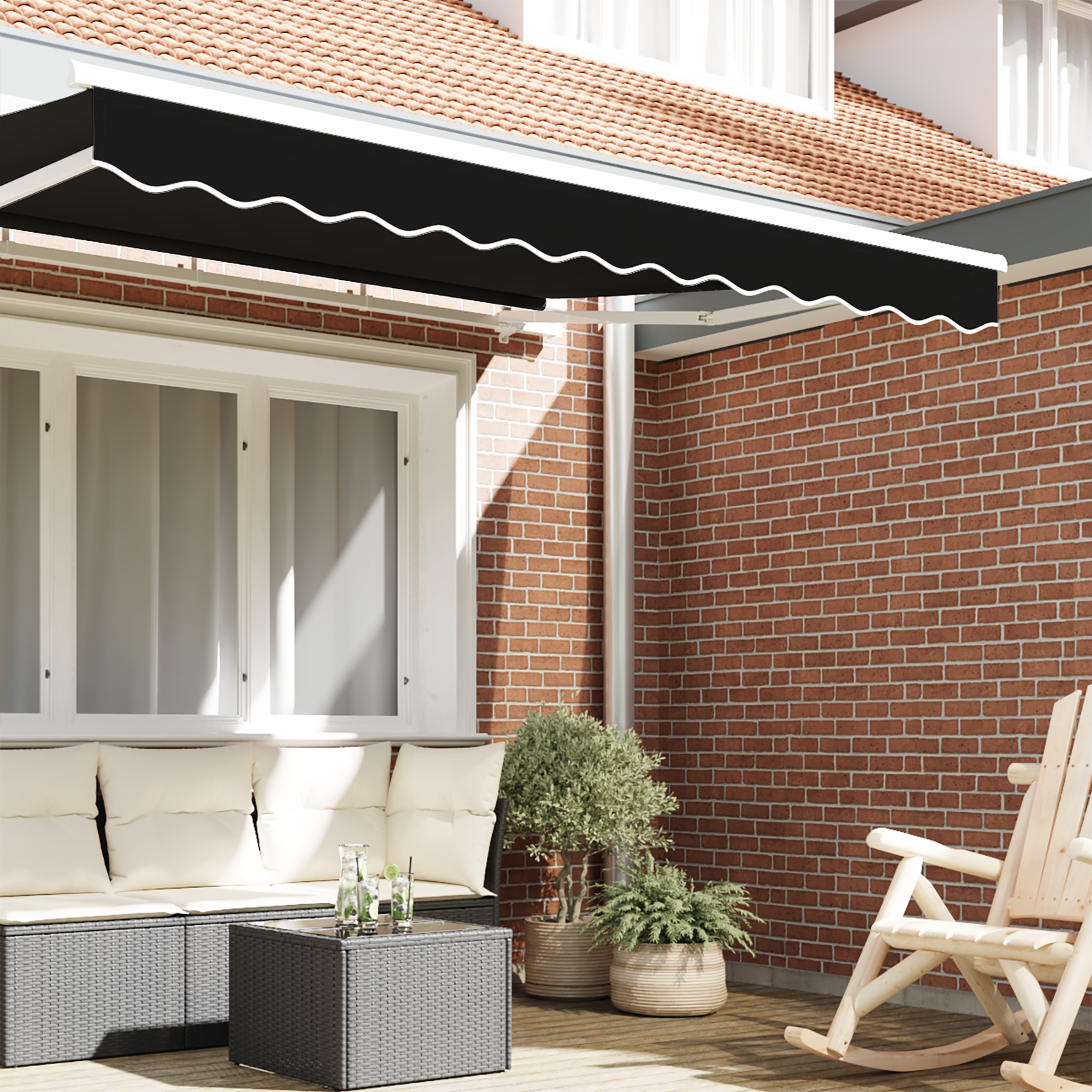 Awning Valance for 3 m Frame Black 2.8x0.2 m - Image 3