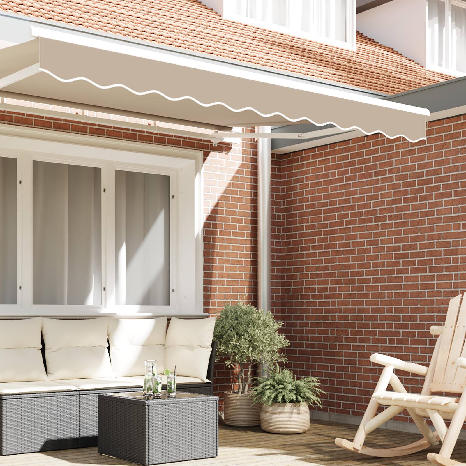 Awning Valance for 2.5 m Frame Beige 2.3x0.2 m - Image 3