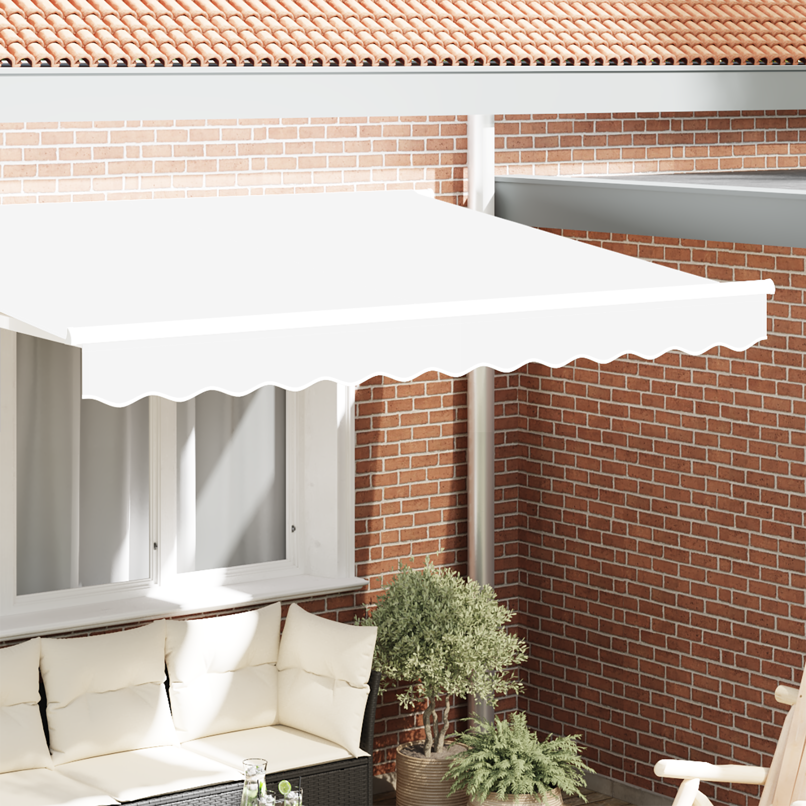 Markizės Valanas 3.5 m rėmams Baltas 3.3x0.2 m