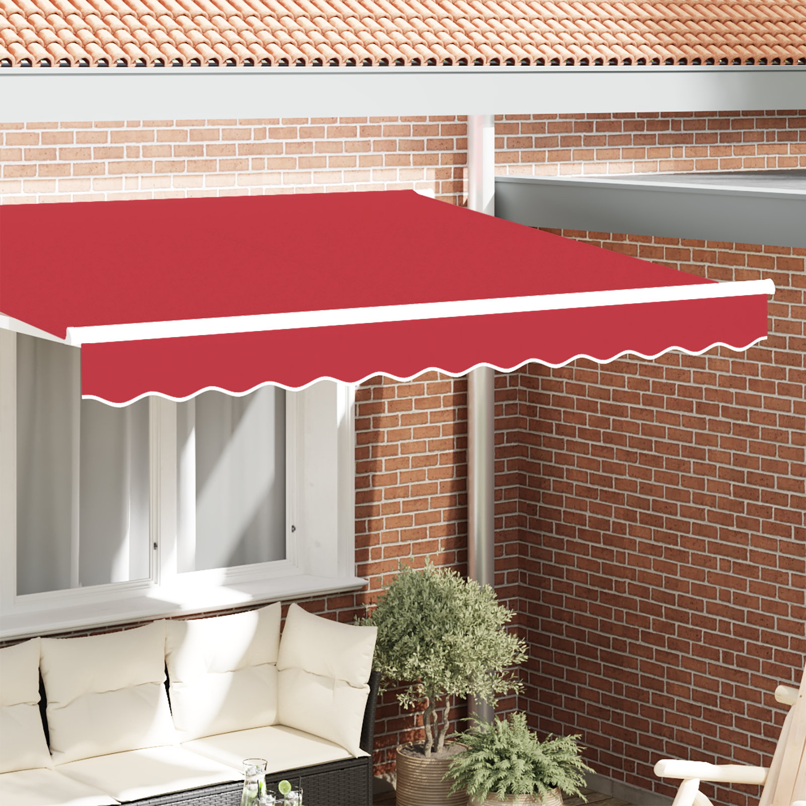 Awning Valance for 2.5 m Frame Red 2.3x0.2 m