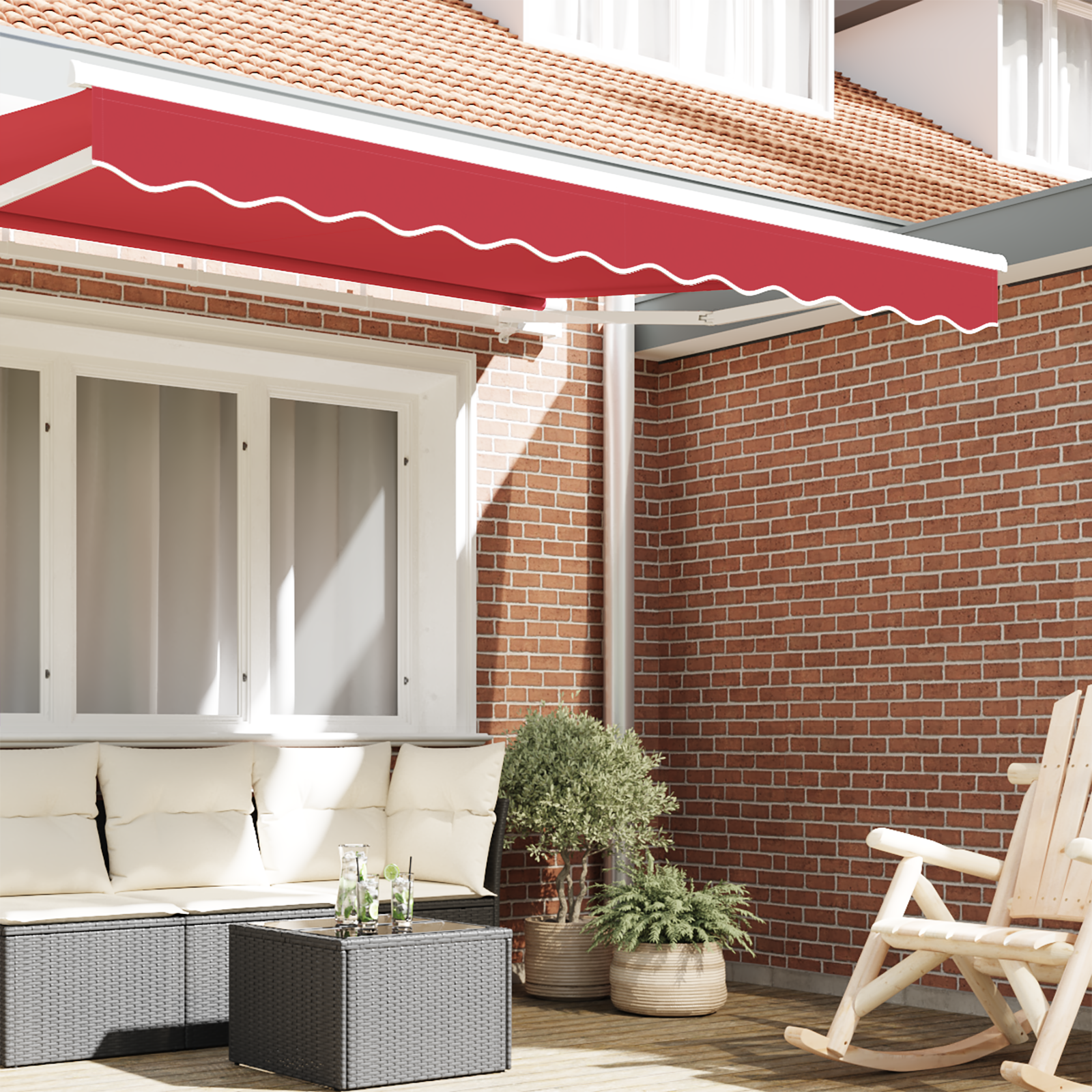Awning Valance for 2.5 m Frame Red 2.3x0.2 m - Image 3