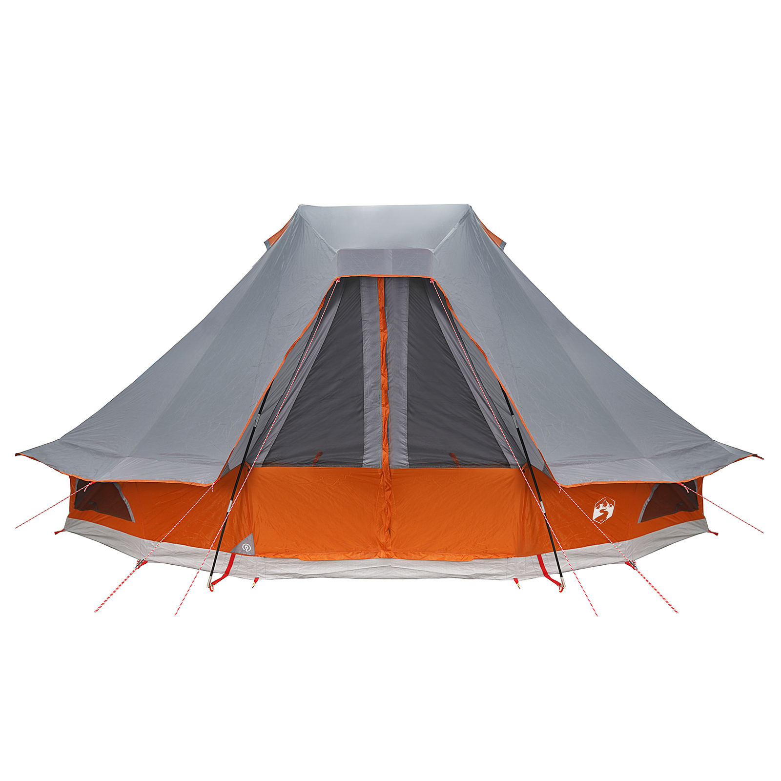 Family Tent Tipi Grey and Orange 6-Person Waterproof - Image 11