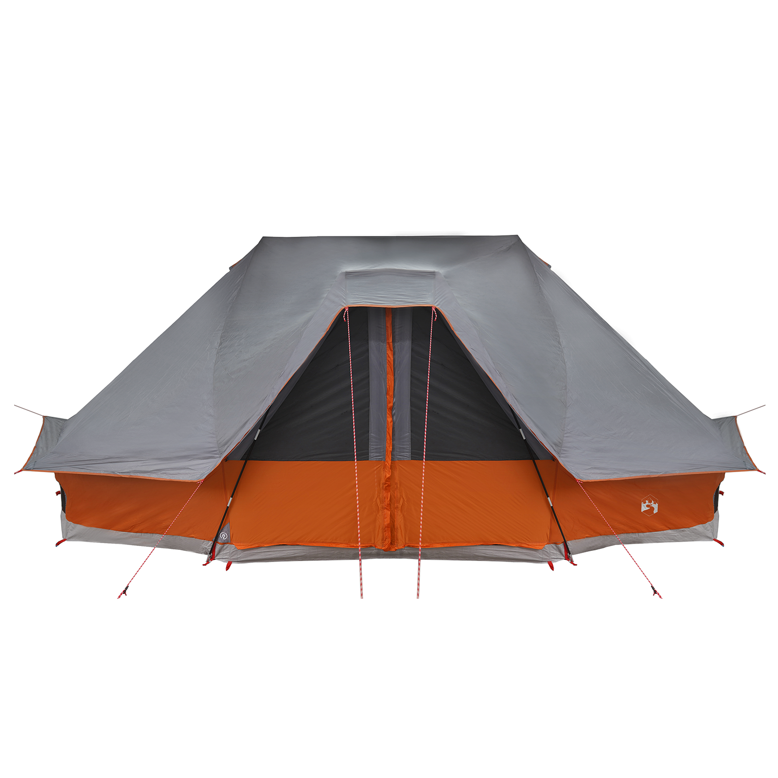 Family Tent Tipi - Grey and Orange, 10-Person, Waterproof - Image 11