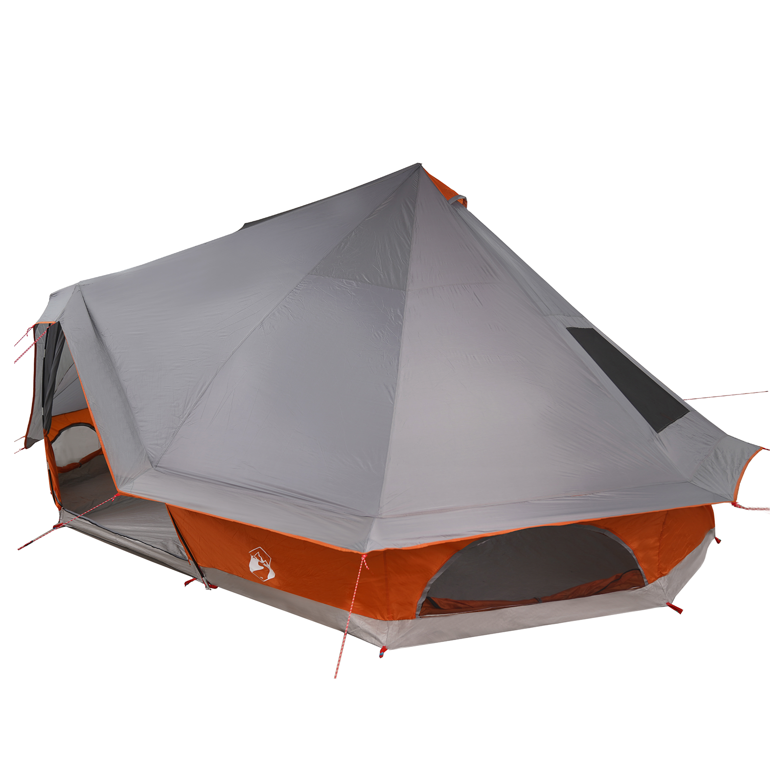 Family Tent Tipi - Grey and Orange, 10-Person, Waterproof - Image 2