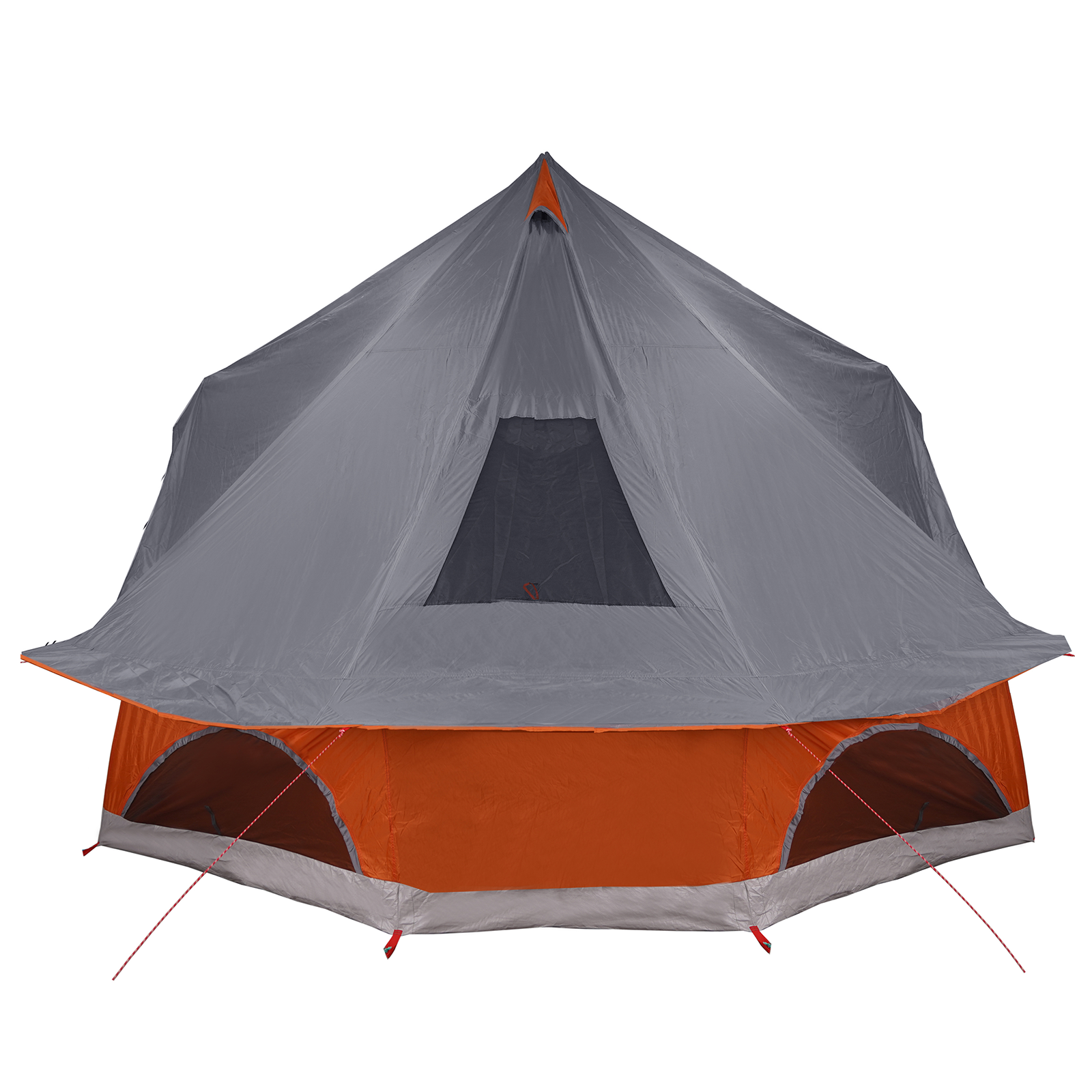 Family Tent Tipi - Grey and Orange, 10-Person, Waterproof - Image 5