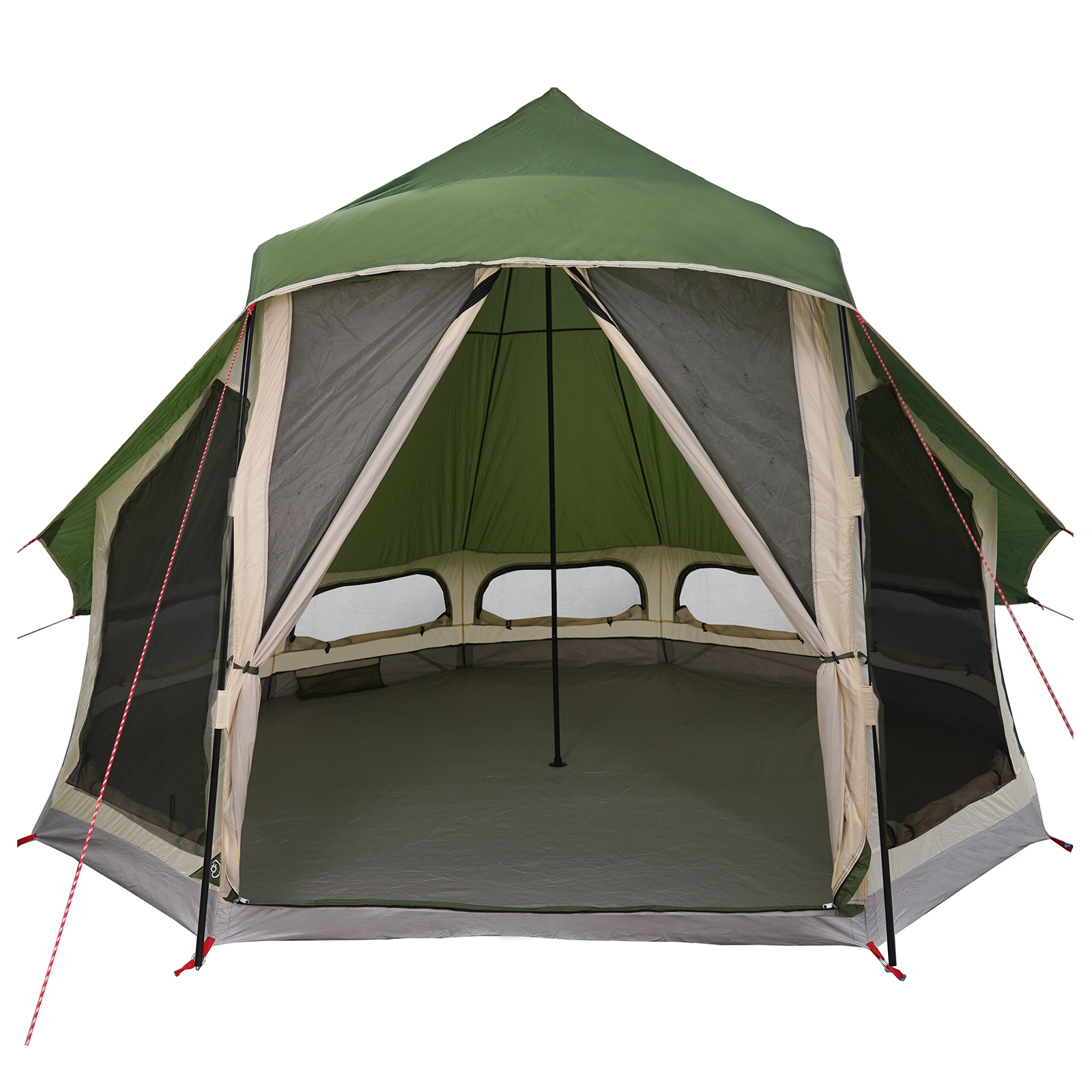 Family Tent Tipi Green 6-Person Waterproof - Image 4