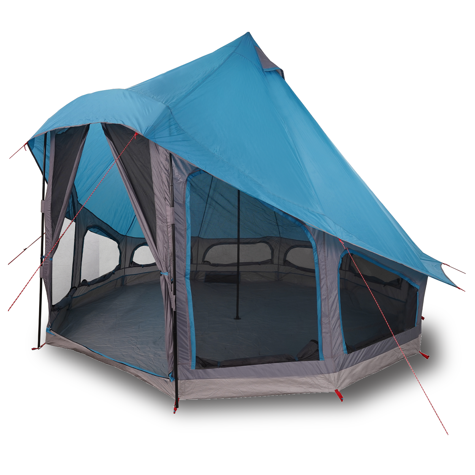 Family Tent Tipi Blue 6-Person Waterproof - Image 3
