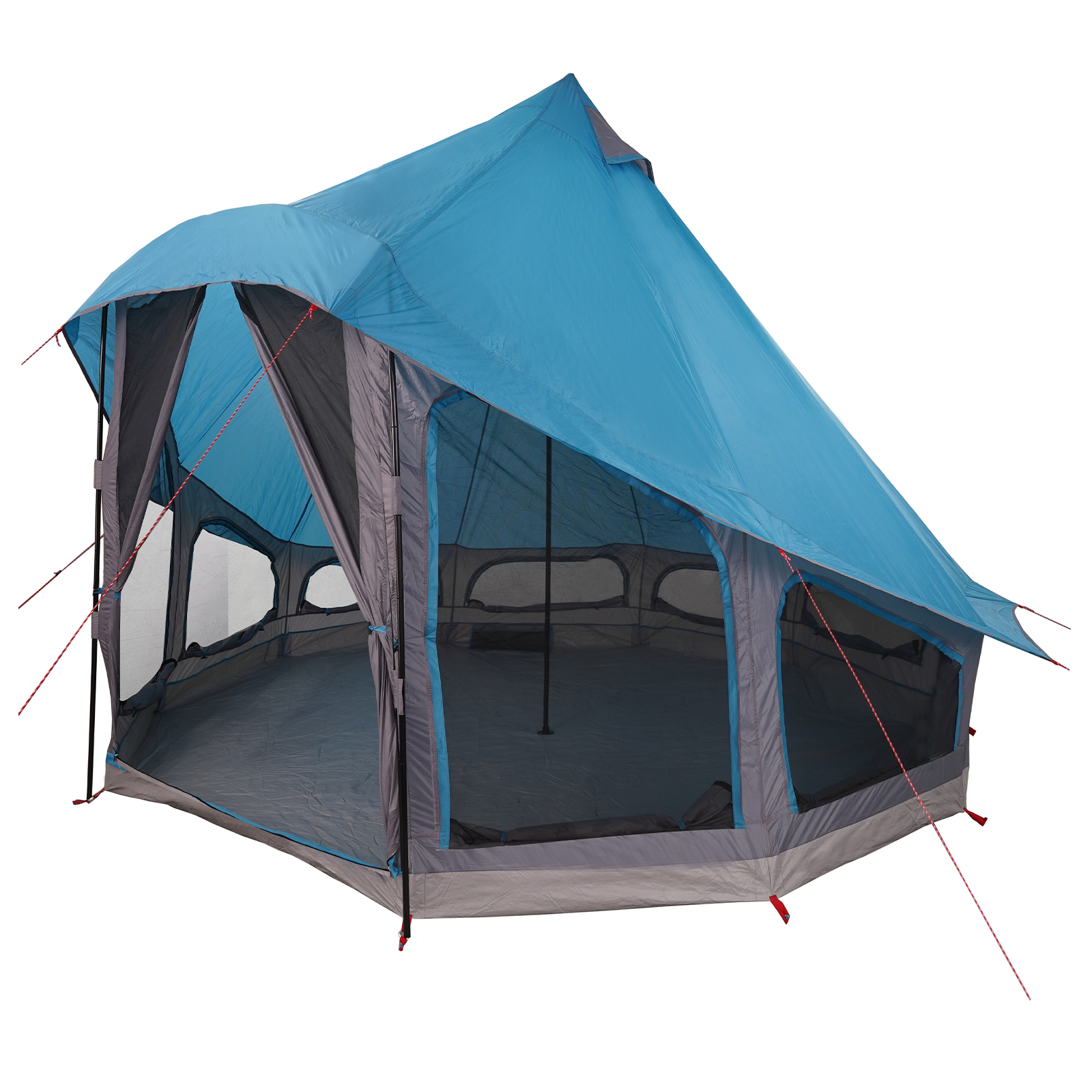 Family Tent Tipi Blue 6-Person Waterproof - Image 2