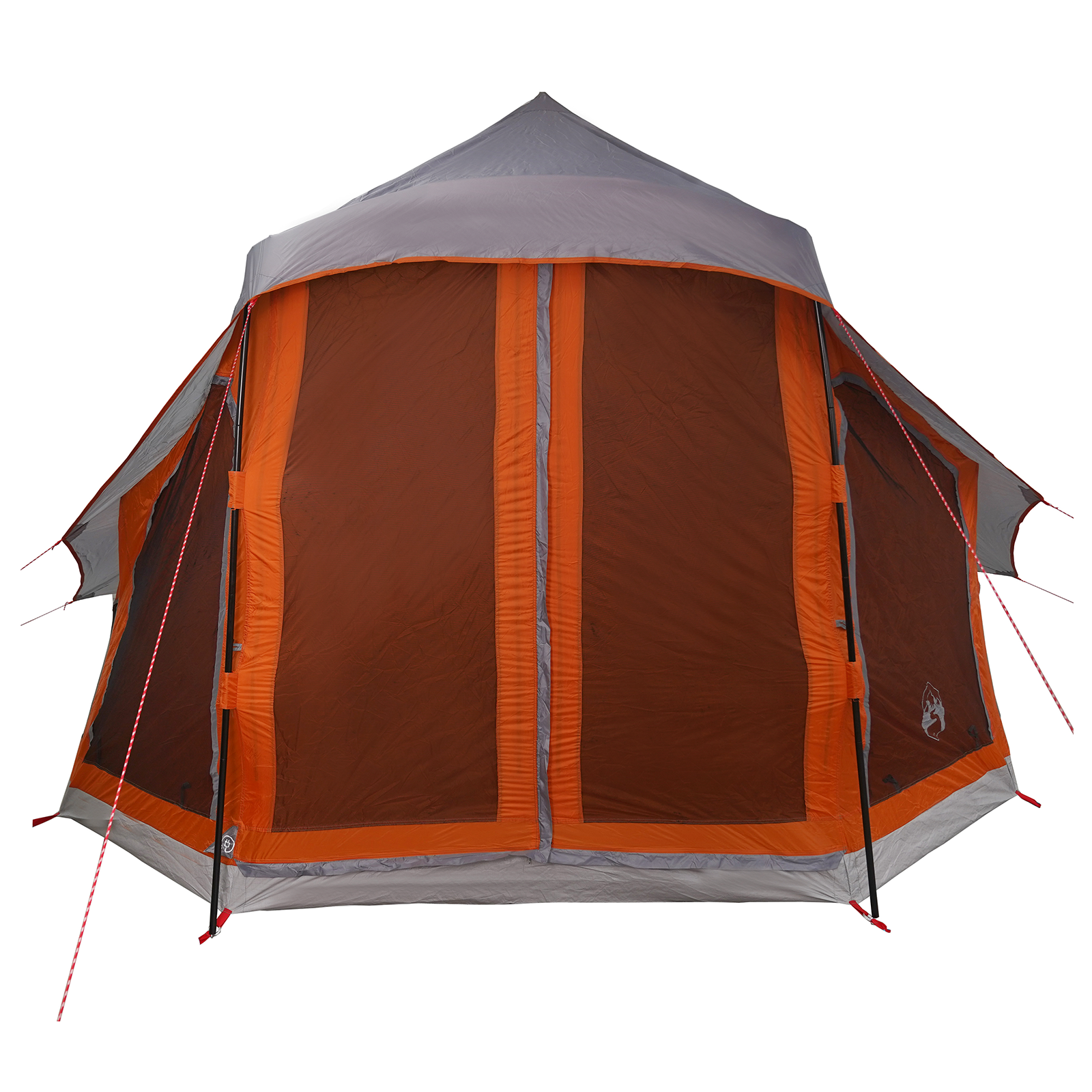 Family Tent Tipi Grey and Orange 6-Person Waterproof - Image 11
