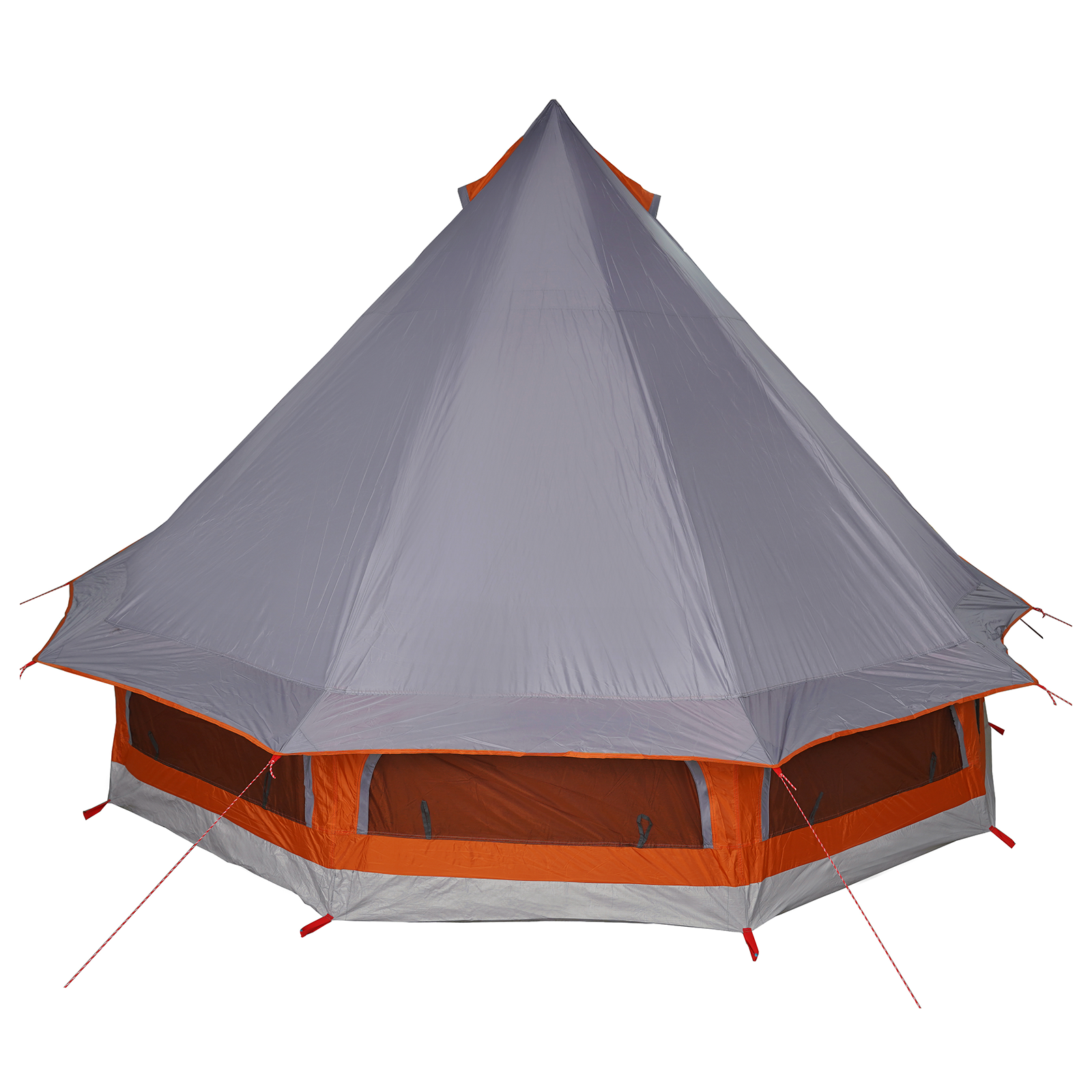 Family Tent Tipi Grey and Orange 6-Person Waterproof - Image 6