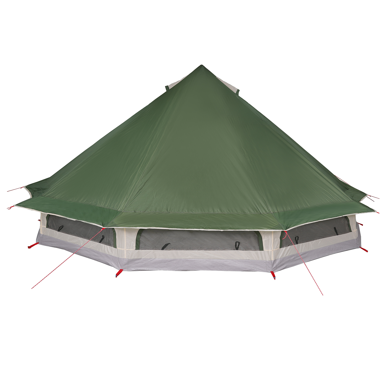 Family Tent Tipi Green 10-Person Waterproof - Image 6