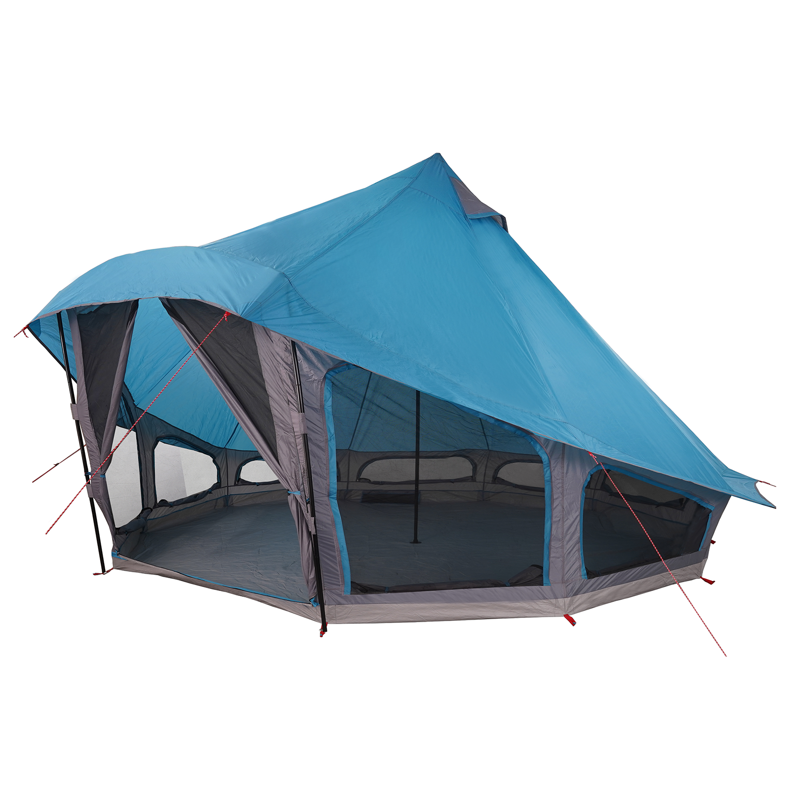 Family Tent Tipi Blue 10-Person Waterproof - Image 2