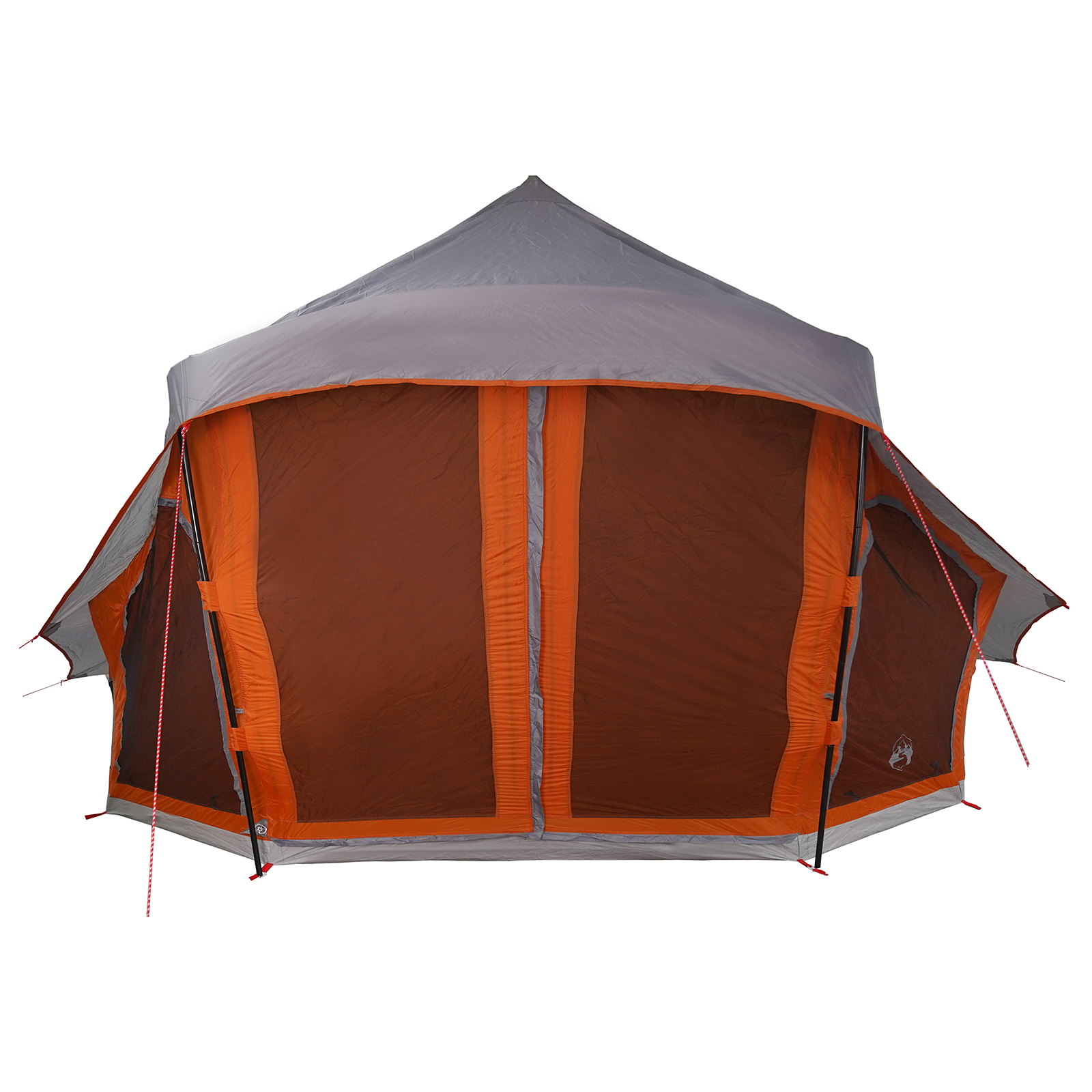 Family Tent Tipi in Grey and Orange for 10 People - Waterproof - Image 11