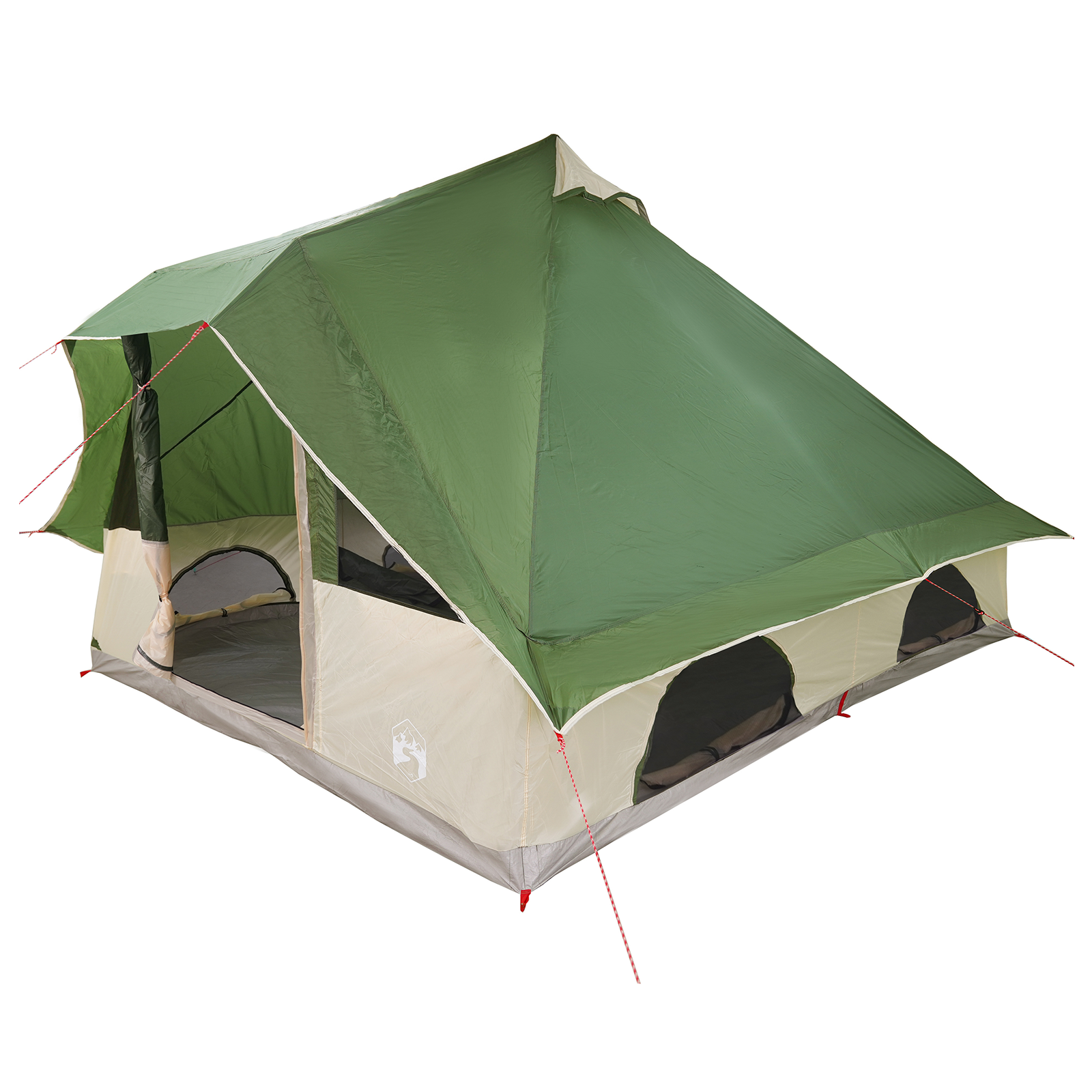 Family Tent Tipi Green 8-Person Waterproof - Image 2