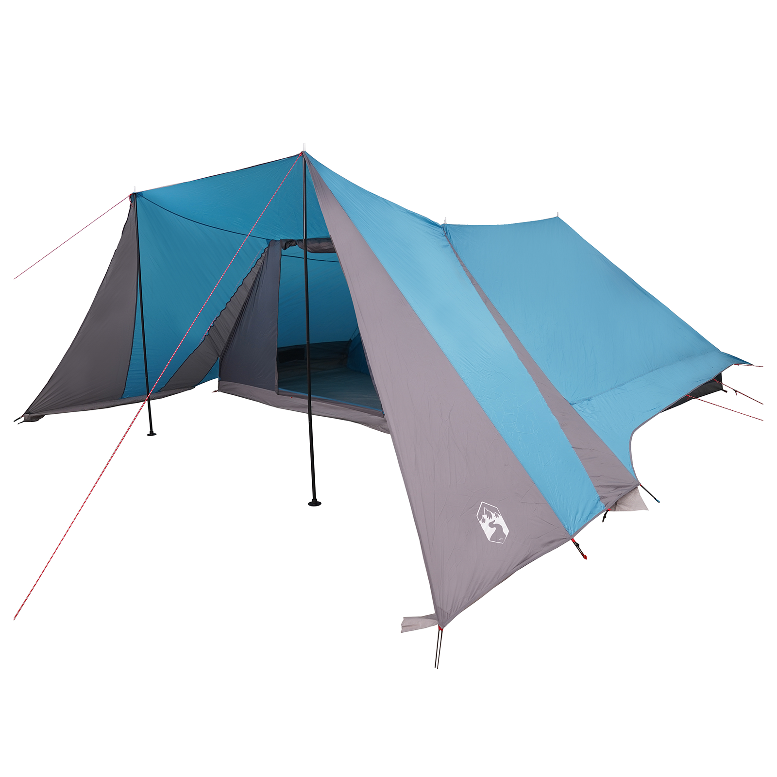 Family Tent with Extended Porch - Blue - 12-Person Waterproof - Image 2