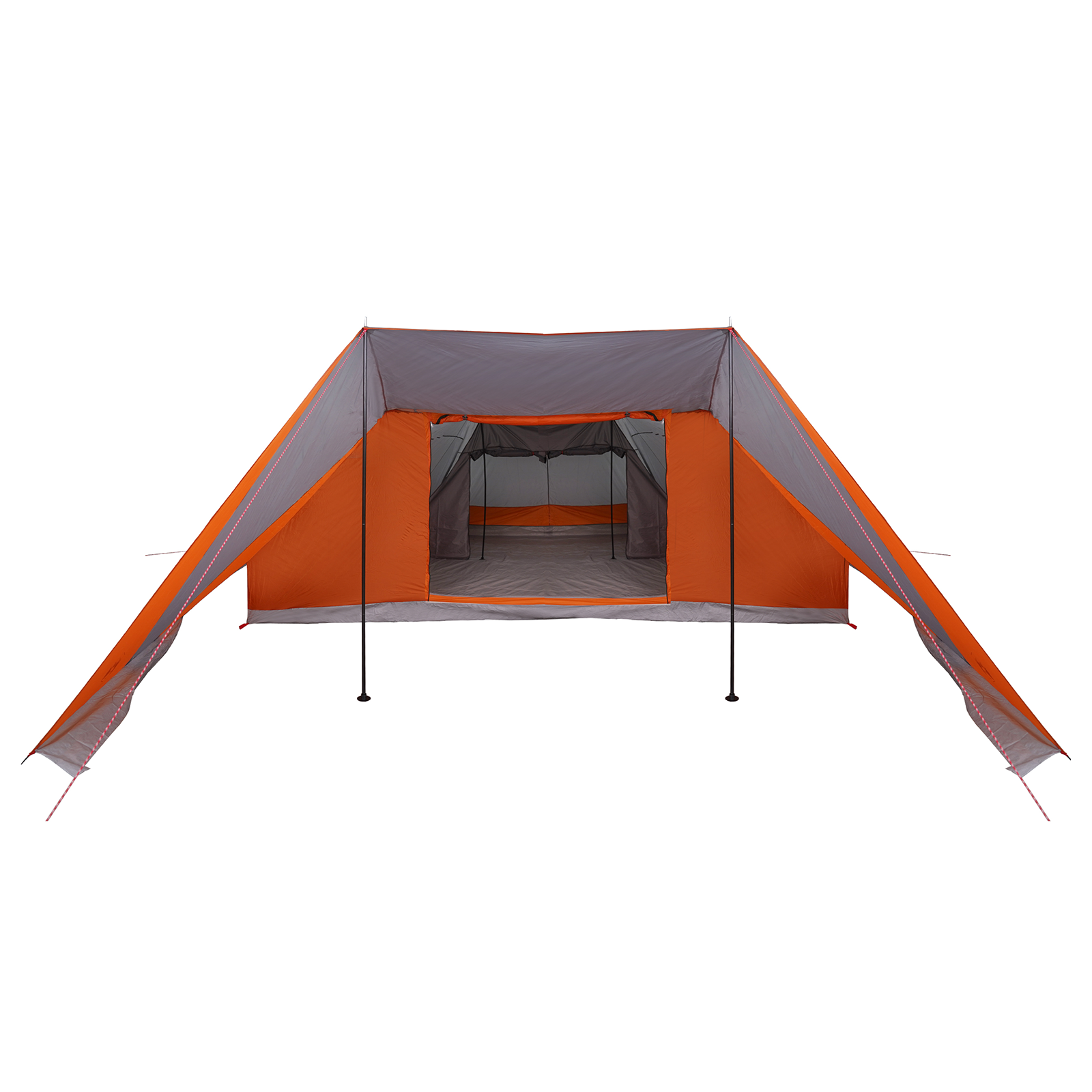 Family Tent with Extended Porch Grey & Orange 12-Person Waterproof - Image 4