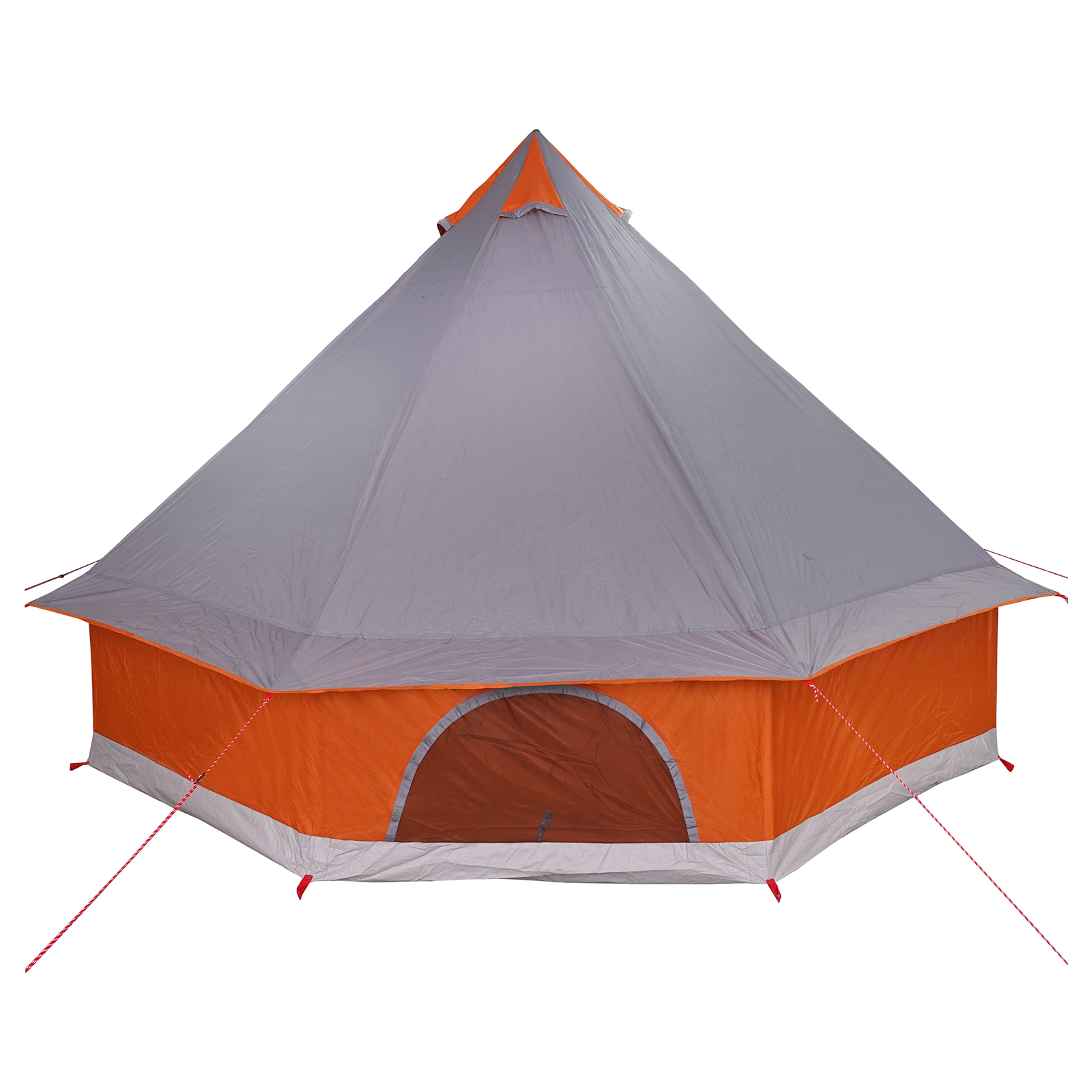 Family Tent Tipi Grey and Orange 8-Person Waterproof - Image 6