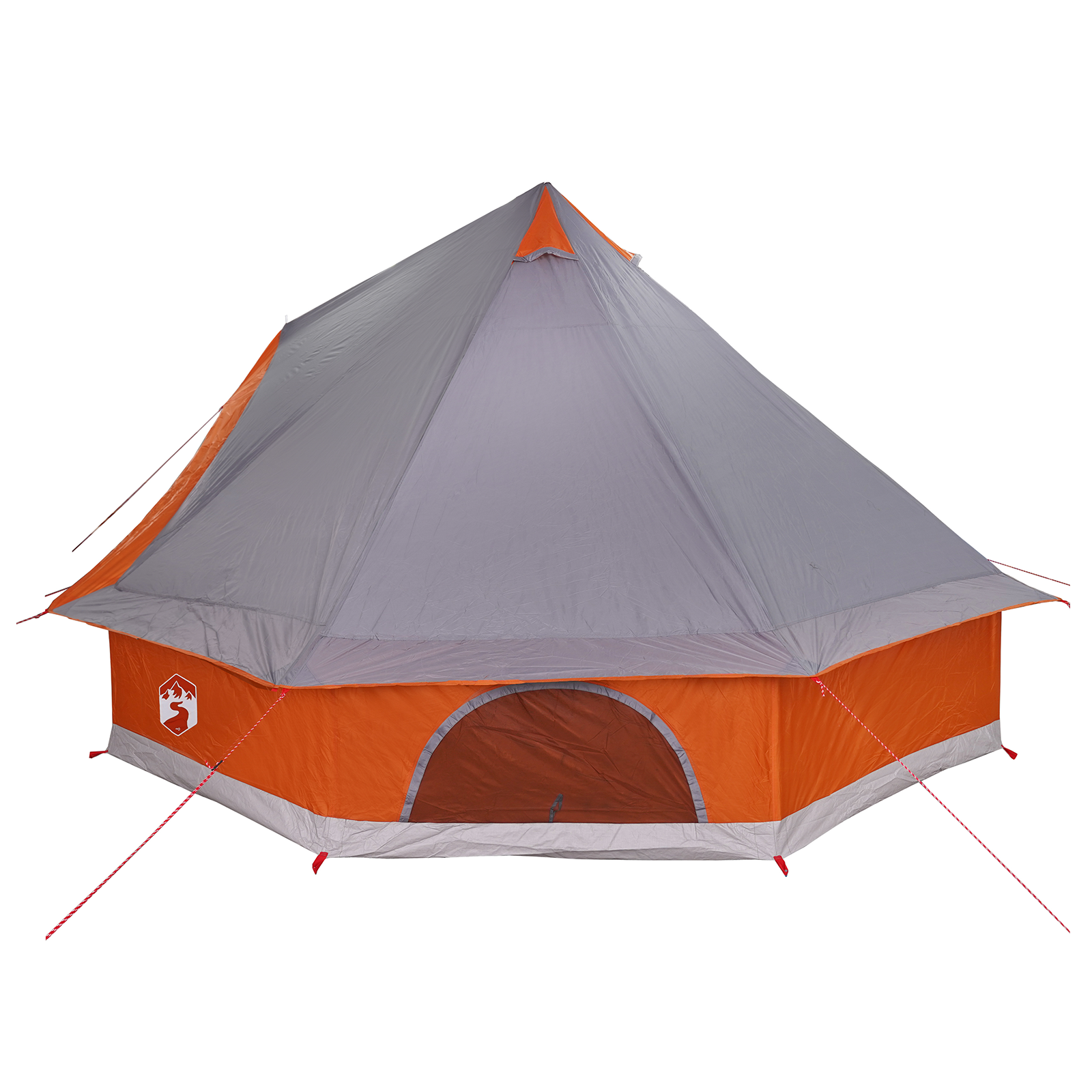 Family Tent Tipi Grey and Orange 8-Person Waterproof - Image 5