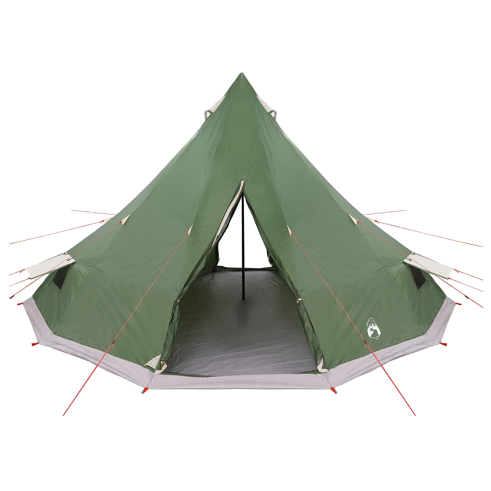 Family Tent Tipi Green 12-Person Waterproof - Image 4