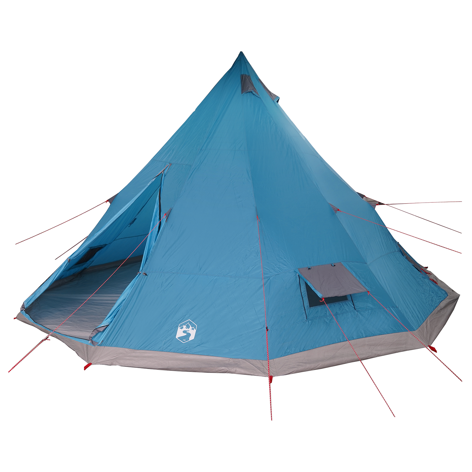 Family Tent Tipi Blue 12-Person Waterproof - Image 2