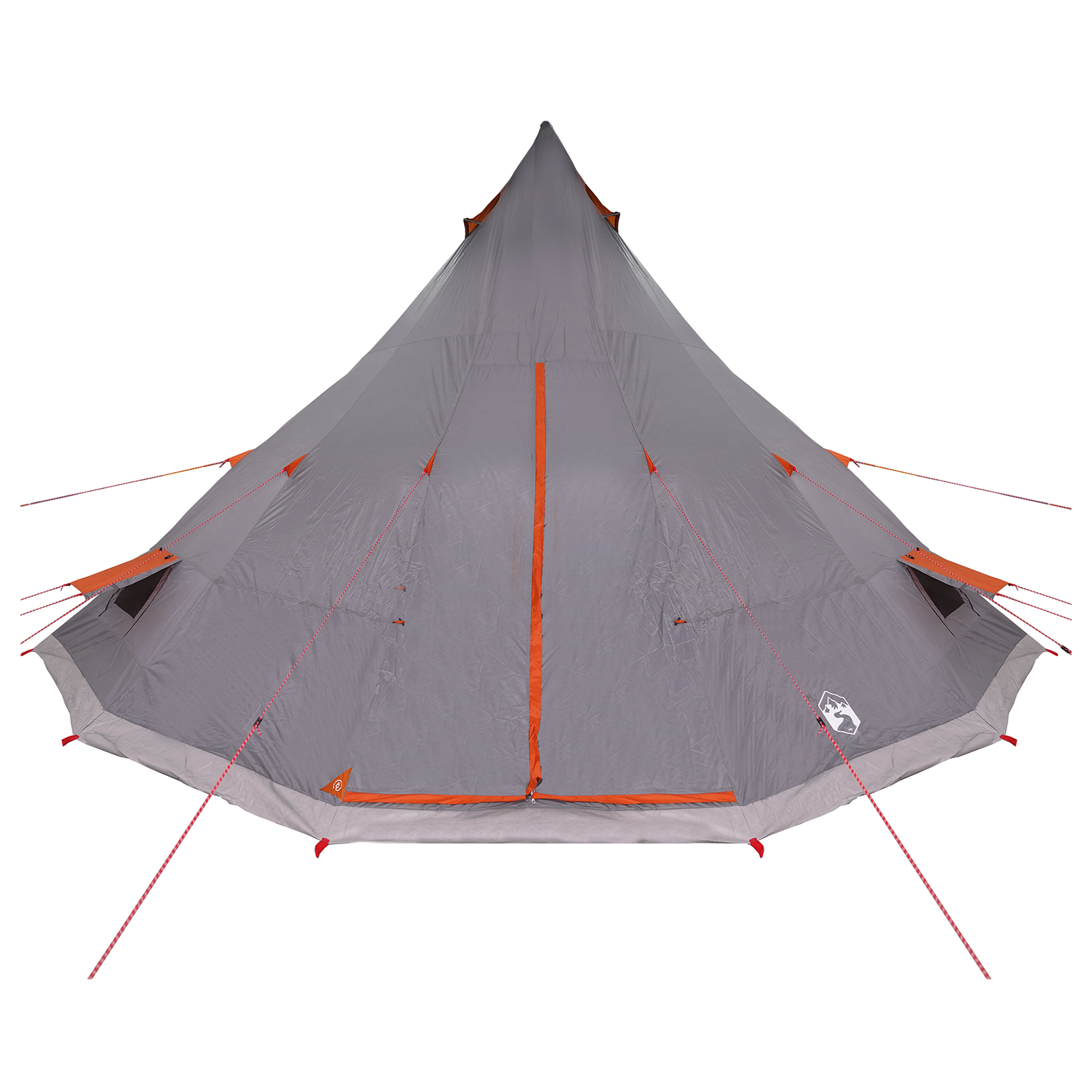 Family Tent Tipi Grey and Orange 12-Person Waterproof - Image 10