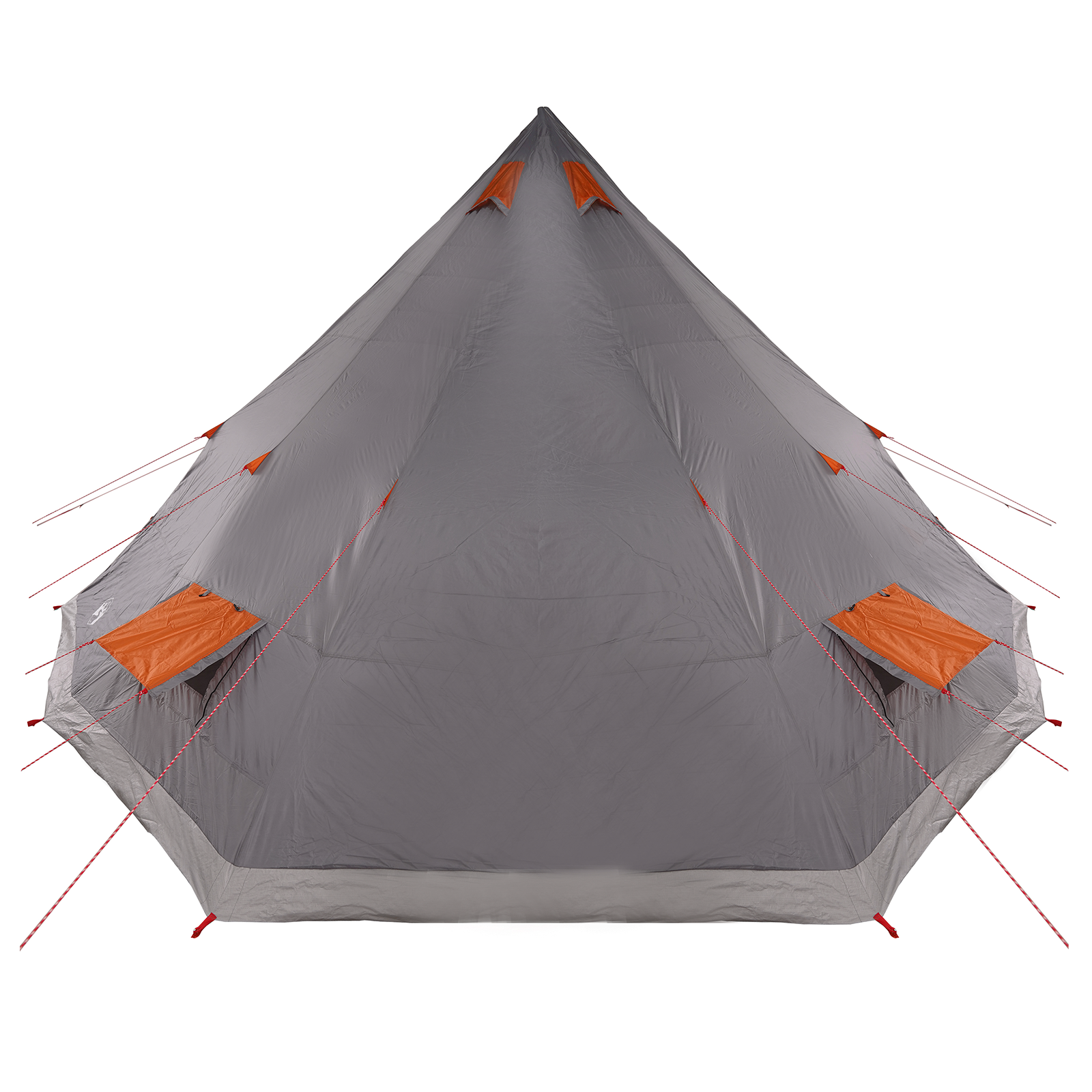 Family Tent Tipi Grey and Orange 12-Person Waterproof - Image 5