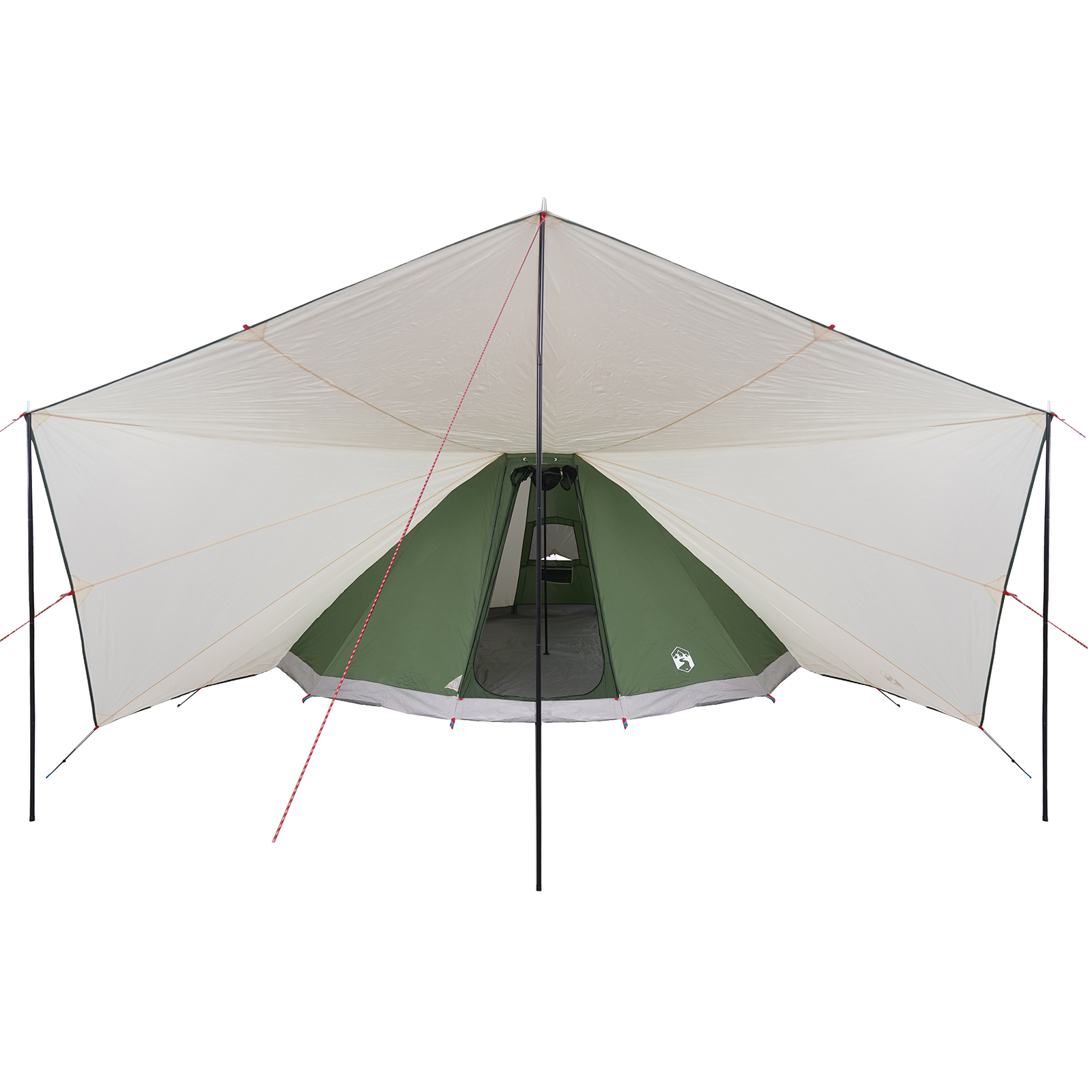 Family Tent Tipi Green 12-Person Waterproof - Image 4