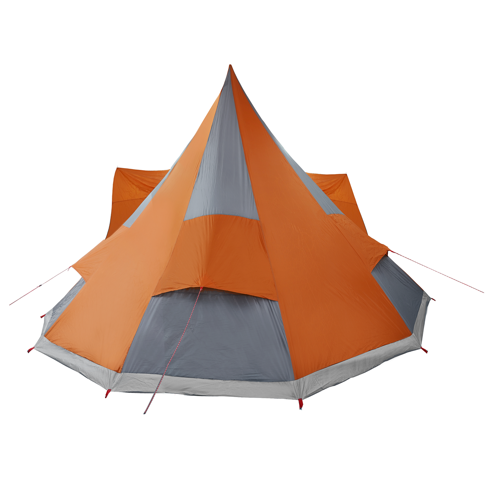 Family Tent Tipi Grey and Orange 12-Person Waterproof - Image 6