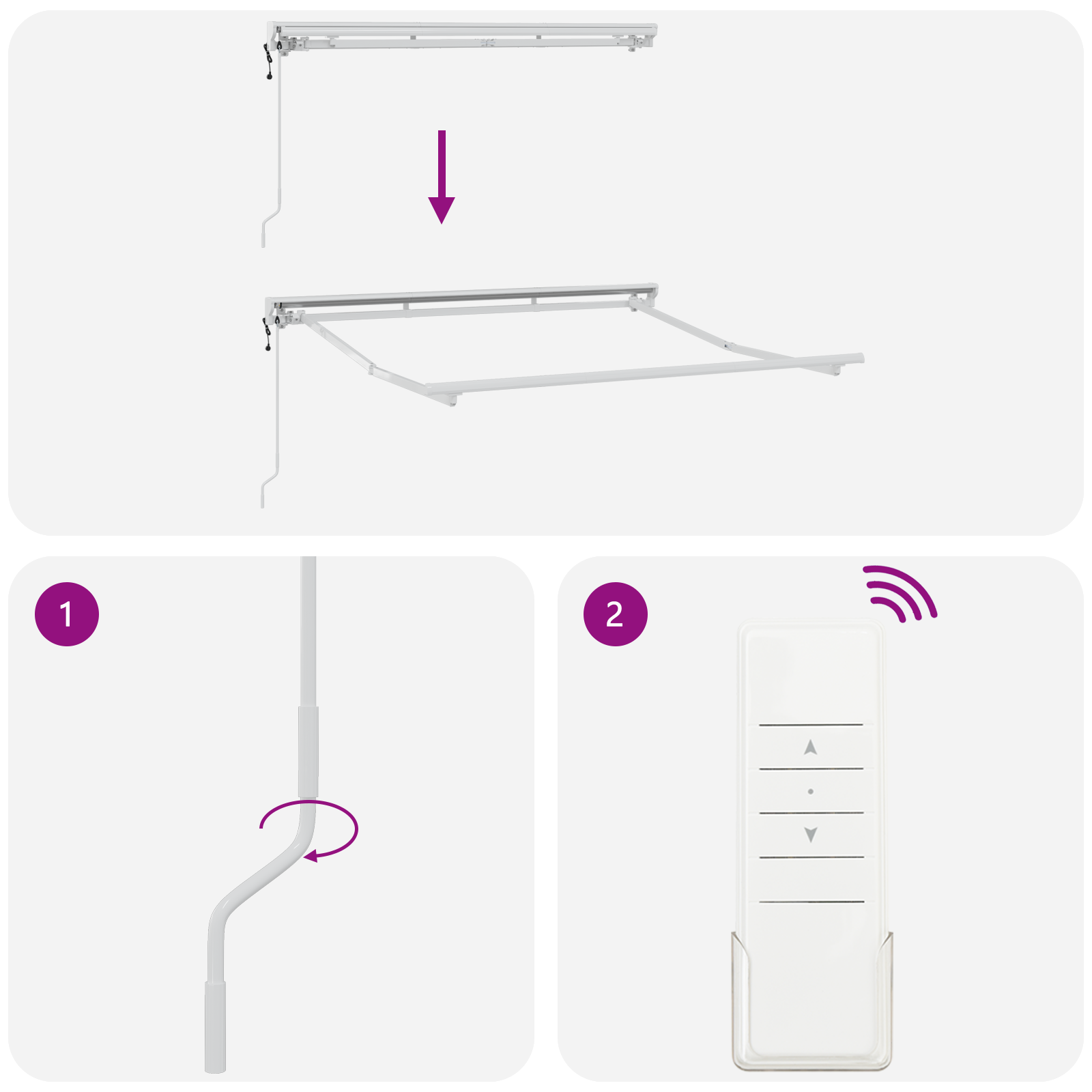 Electric Semi-Cassette Awning Frame Retractable Metal - Image 8