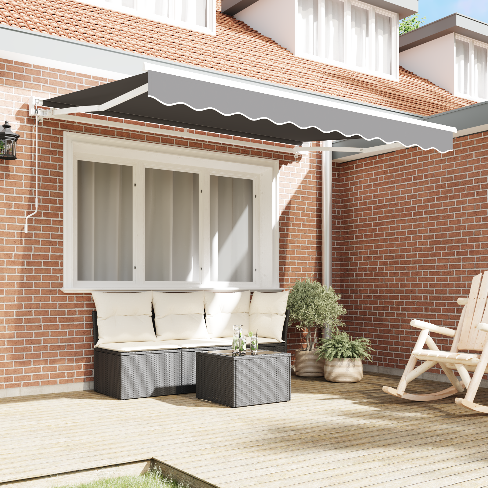 Electric Semi-Cassette Awning Frame Retractable Metal - Image 3