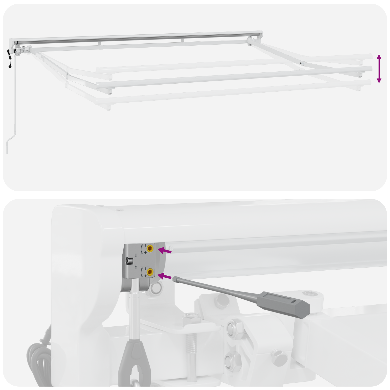 Zijde Frame Wit 3 x 2 m Poedercoating staal image 9