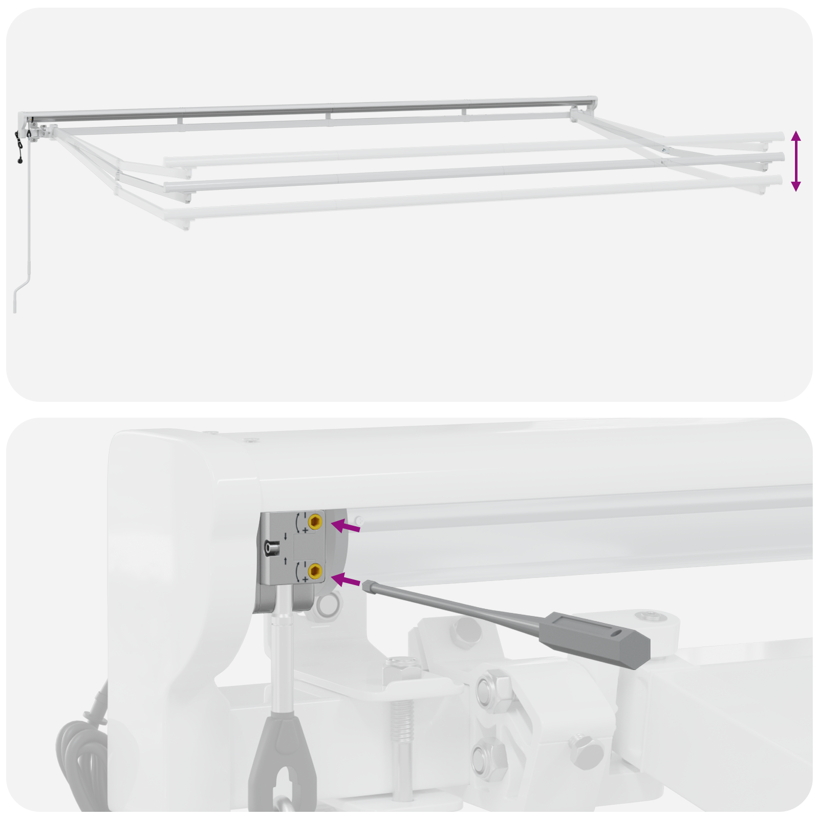 Electric Semi-Cassette Awning Frame Retractable Metal - Image 9