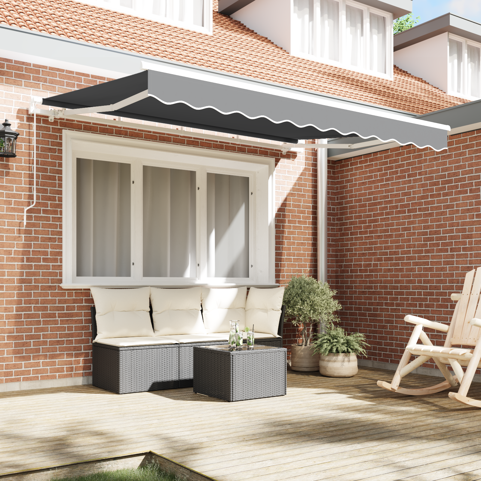 Awning Frame Retractable Manually-Operated 2.5x2 cm Metal - Image 3