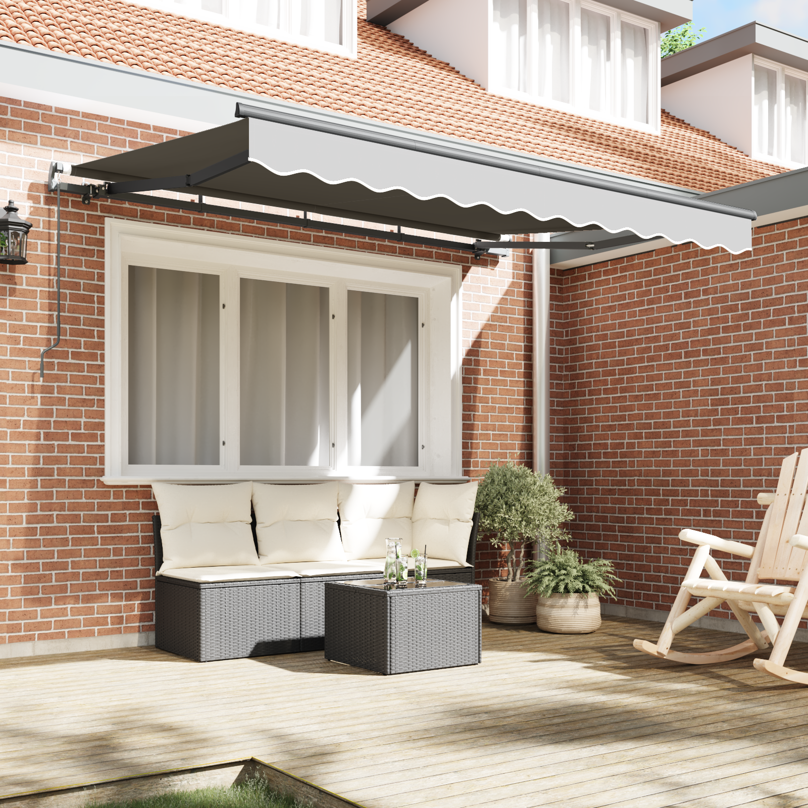 Awning Frame Retractable Manually-Operated 3.5x2 cm Metal - Image 3