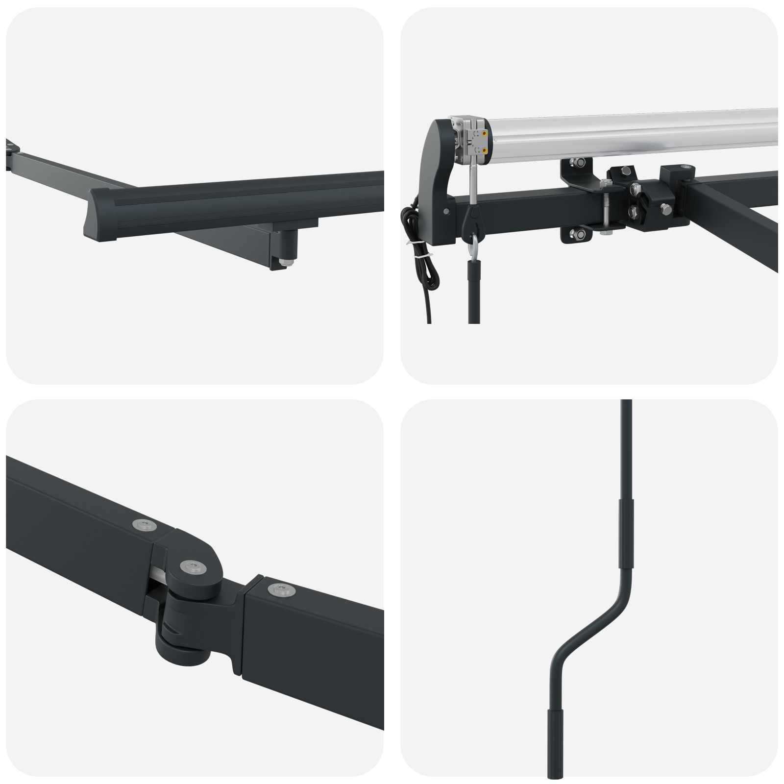 Electric Awning Frame Retractable 2.5x2 m Metal - Image 7