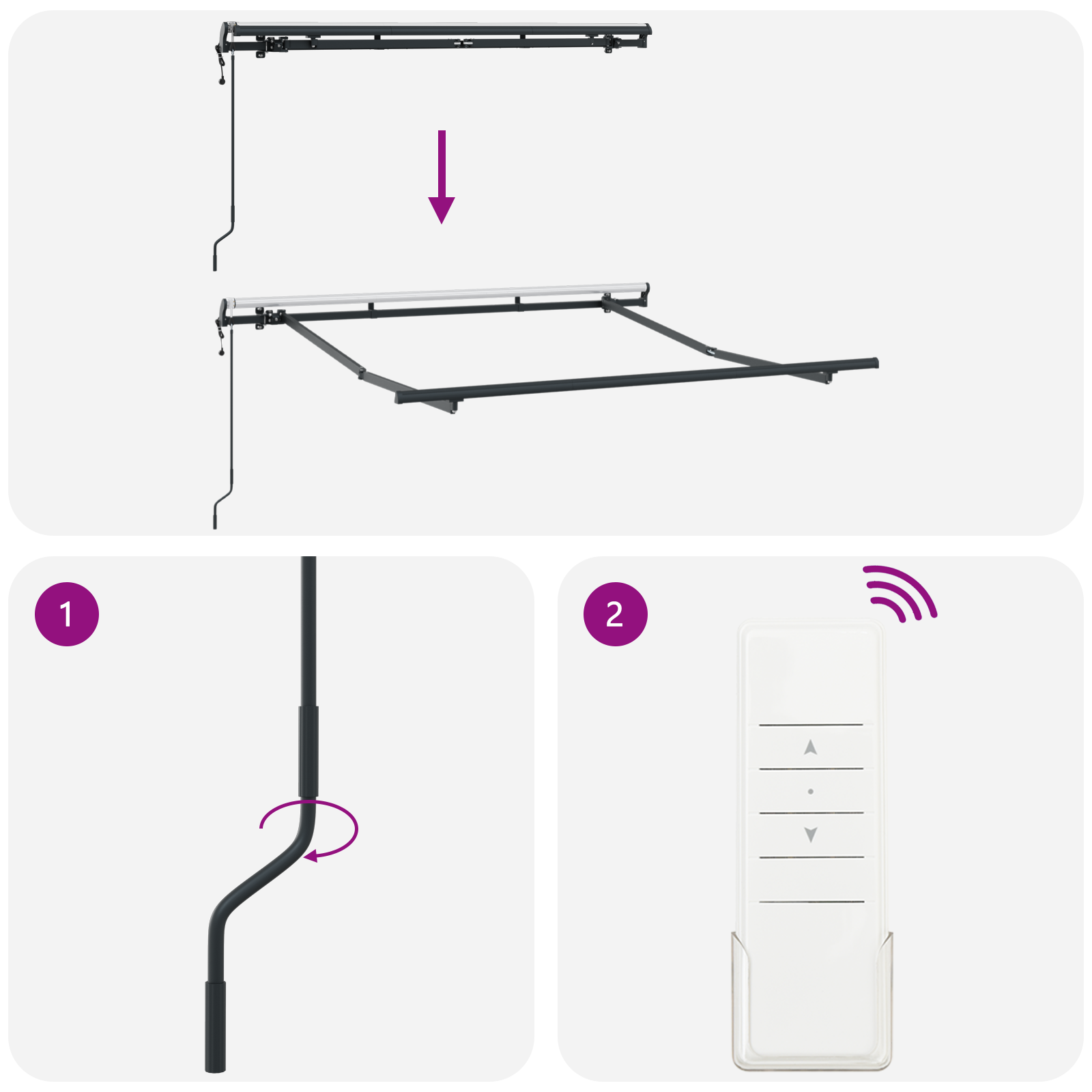 Electric Awning Frame Retractable 2.5x2 m Metal - Image 8