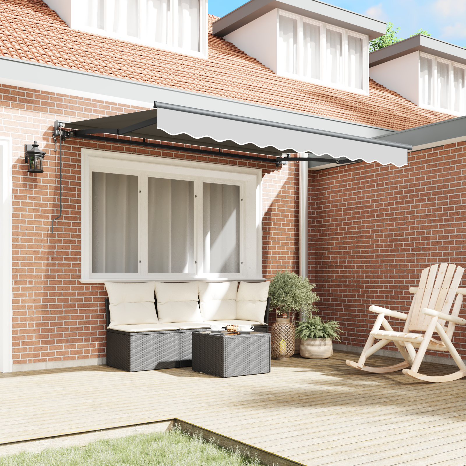 Electric Awning Frame Retractable 2.5x2 m Metal - Image 3