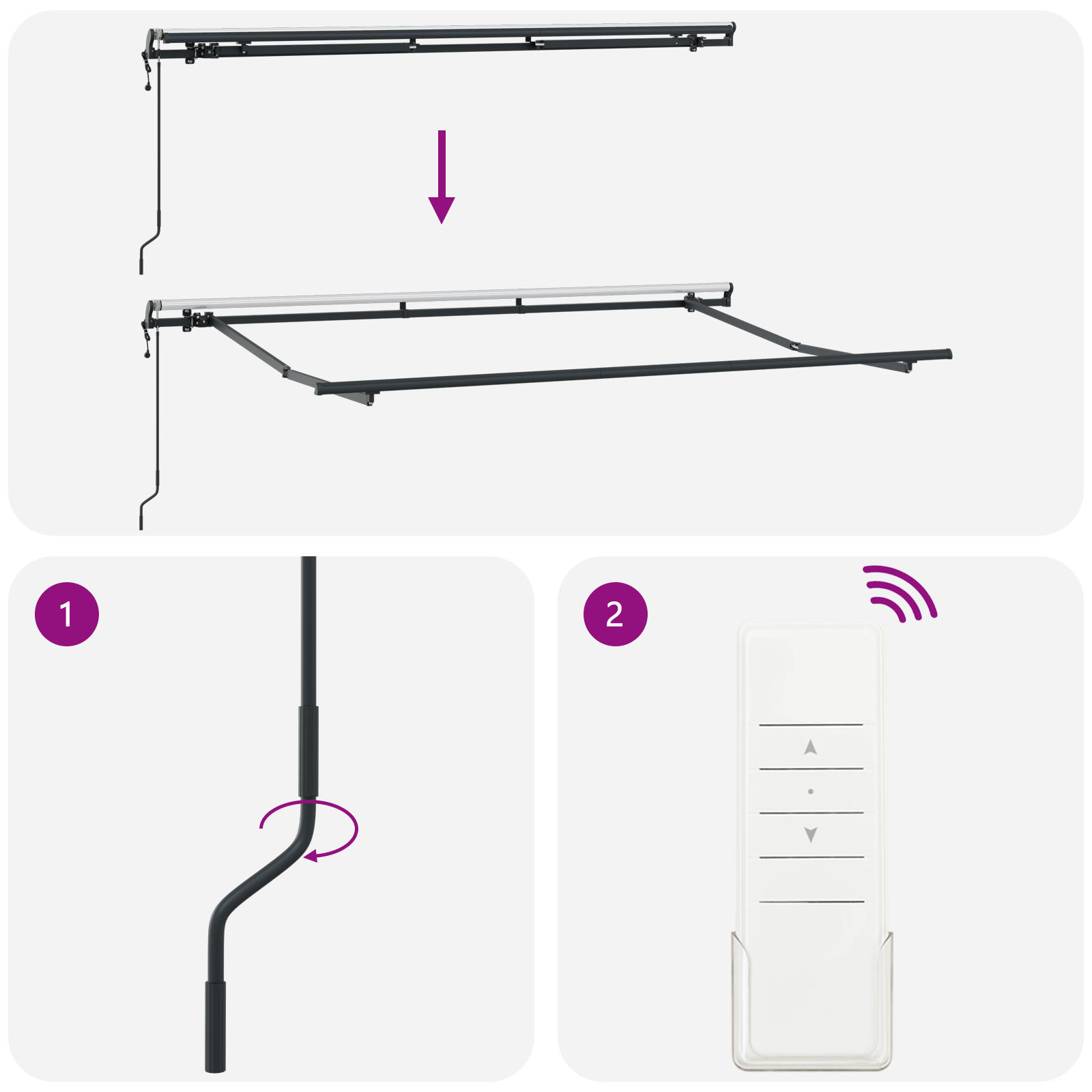 Electric Awning Frame Retractable 3.5x2 cm Metal - Image 8