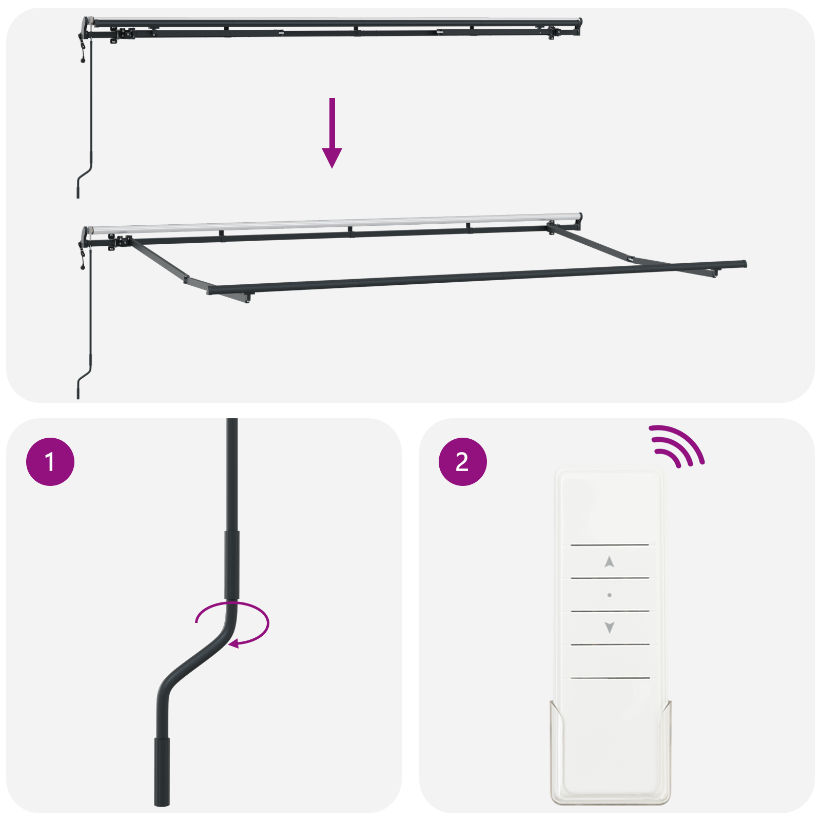 Electric Awning Frame Retractable 4x2 cm Metal - Image 8