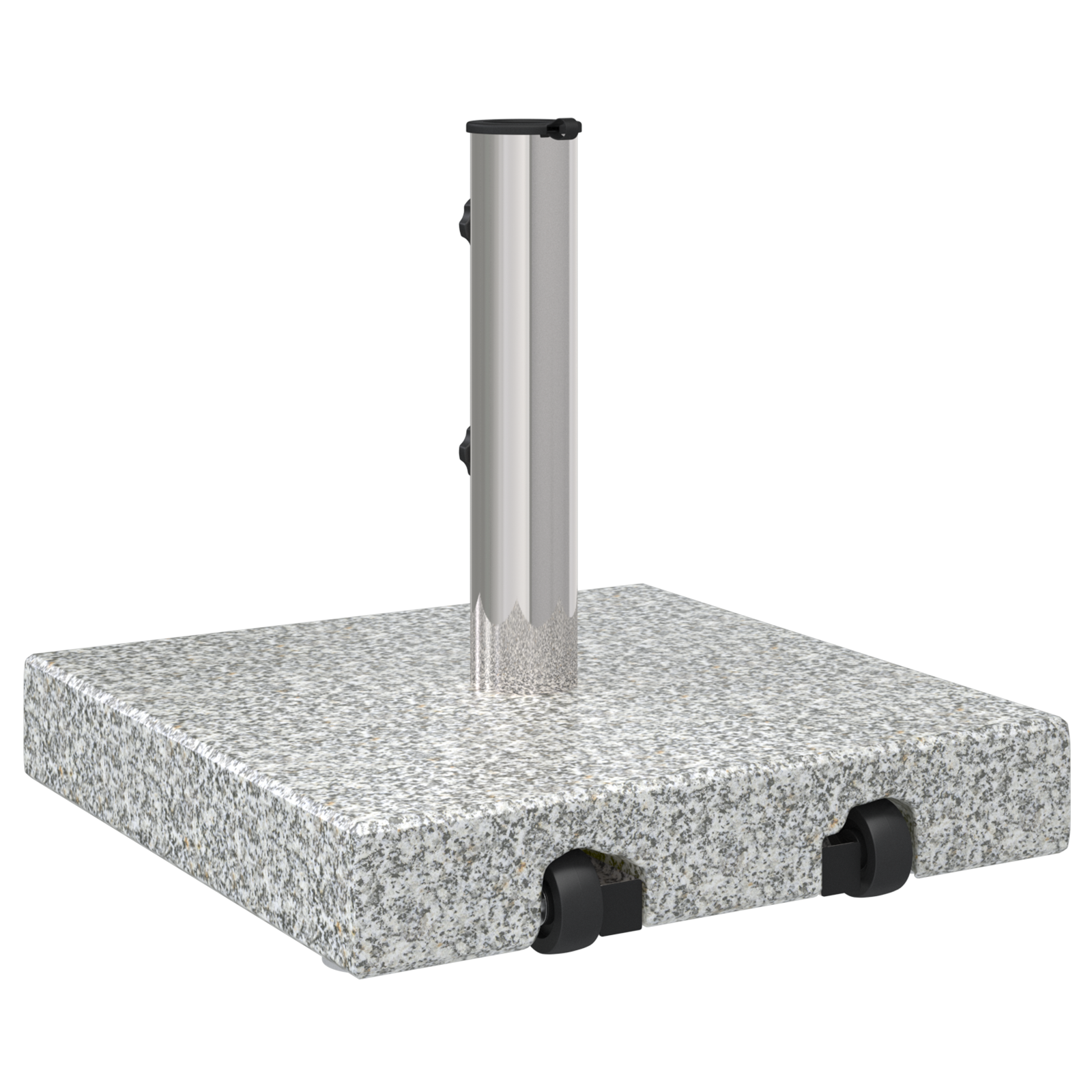 Wheeled Parasol Base with Handle Grey Granite 29 kg Square - Image 8